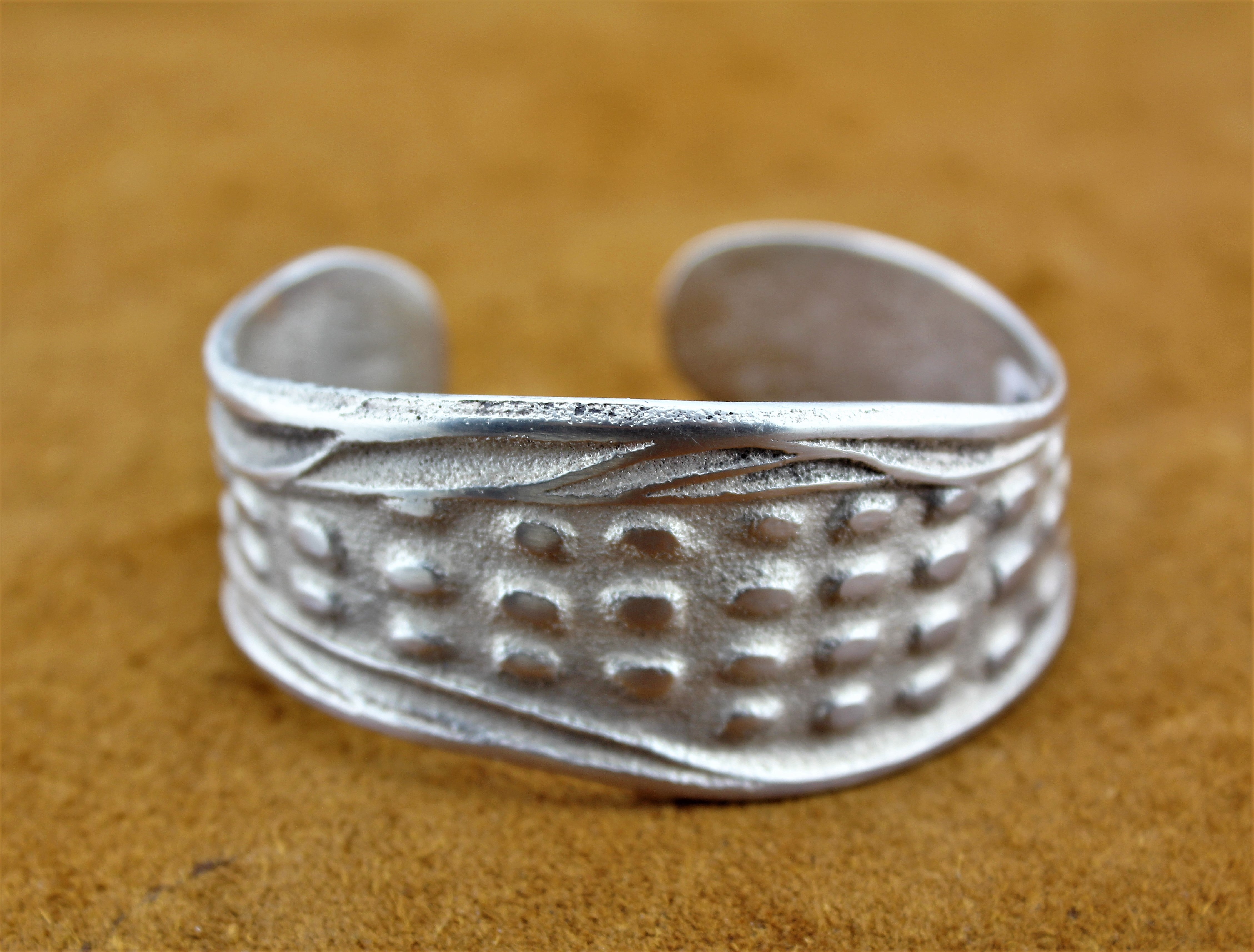 Tufa Cast Sterling Silver Bracelet