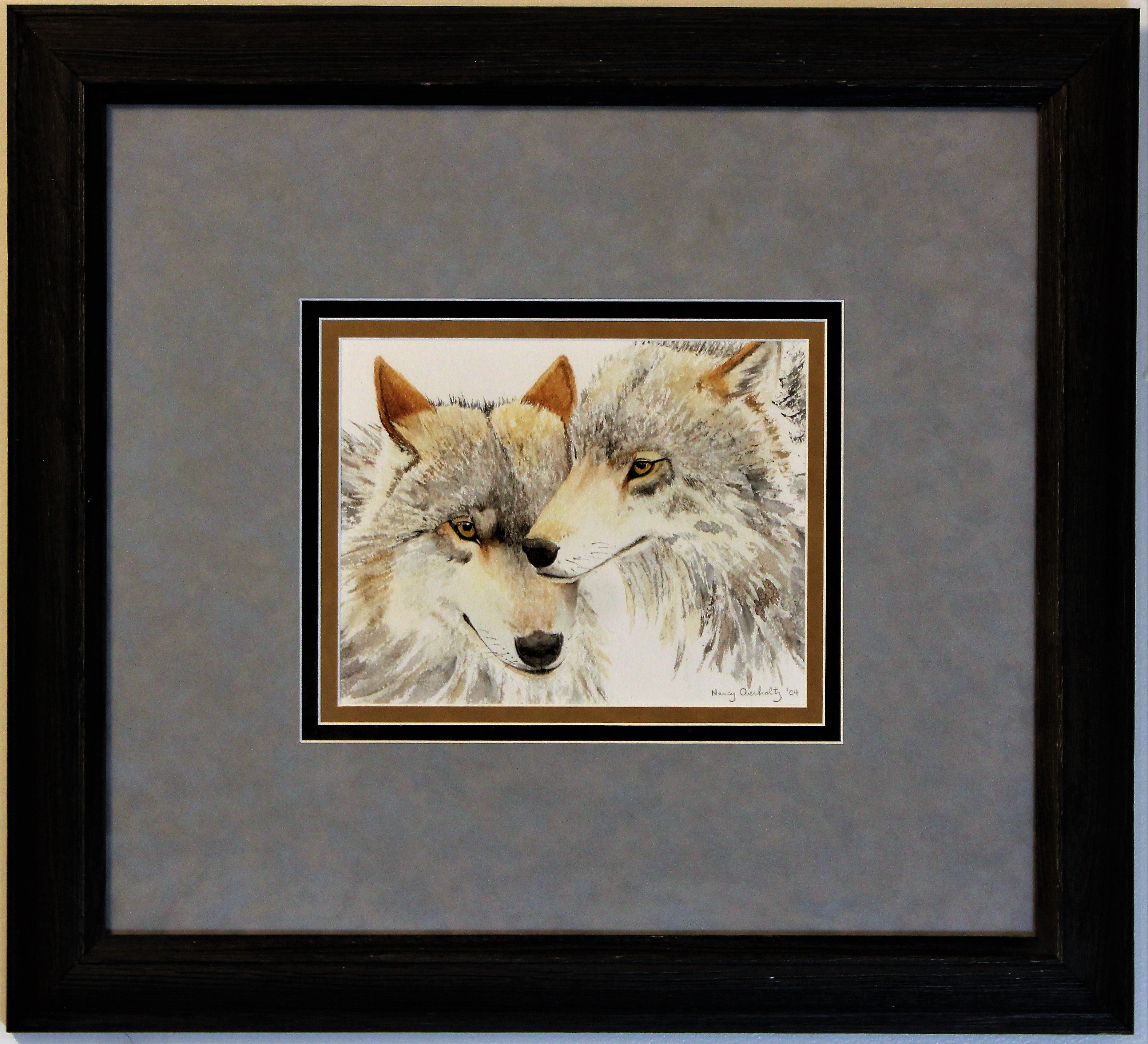 Wolf Watercolor by Nancy Overholtz