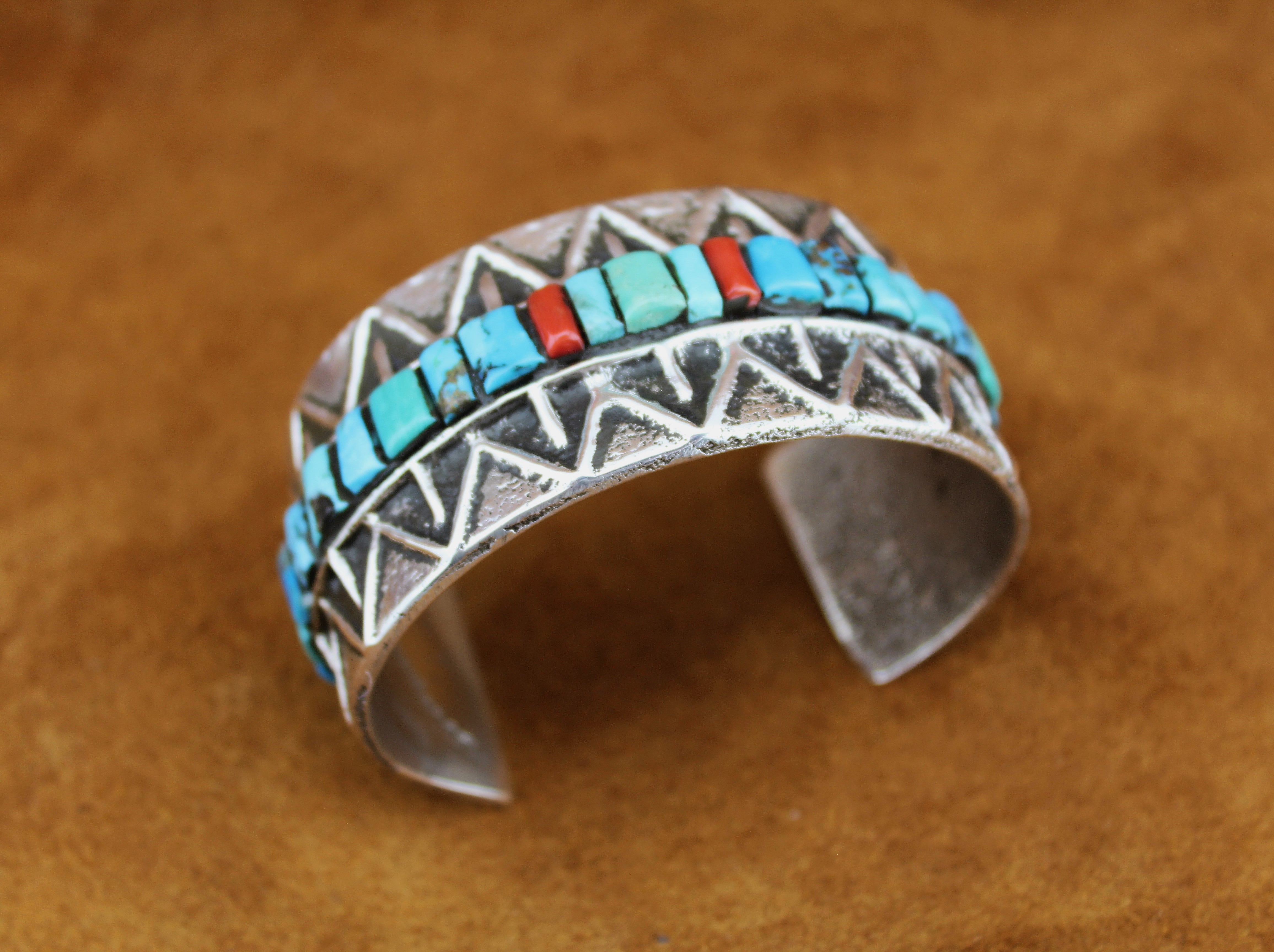 Merlin James Tufa Cast Inlay Bracelet