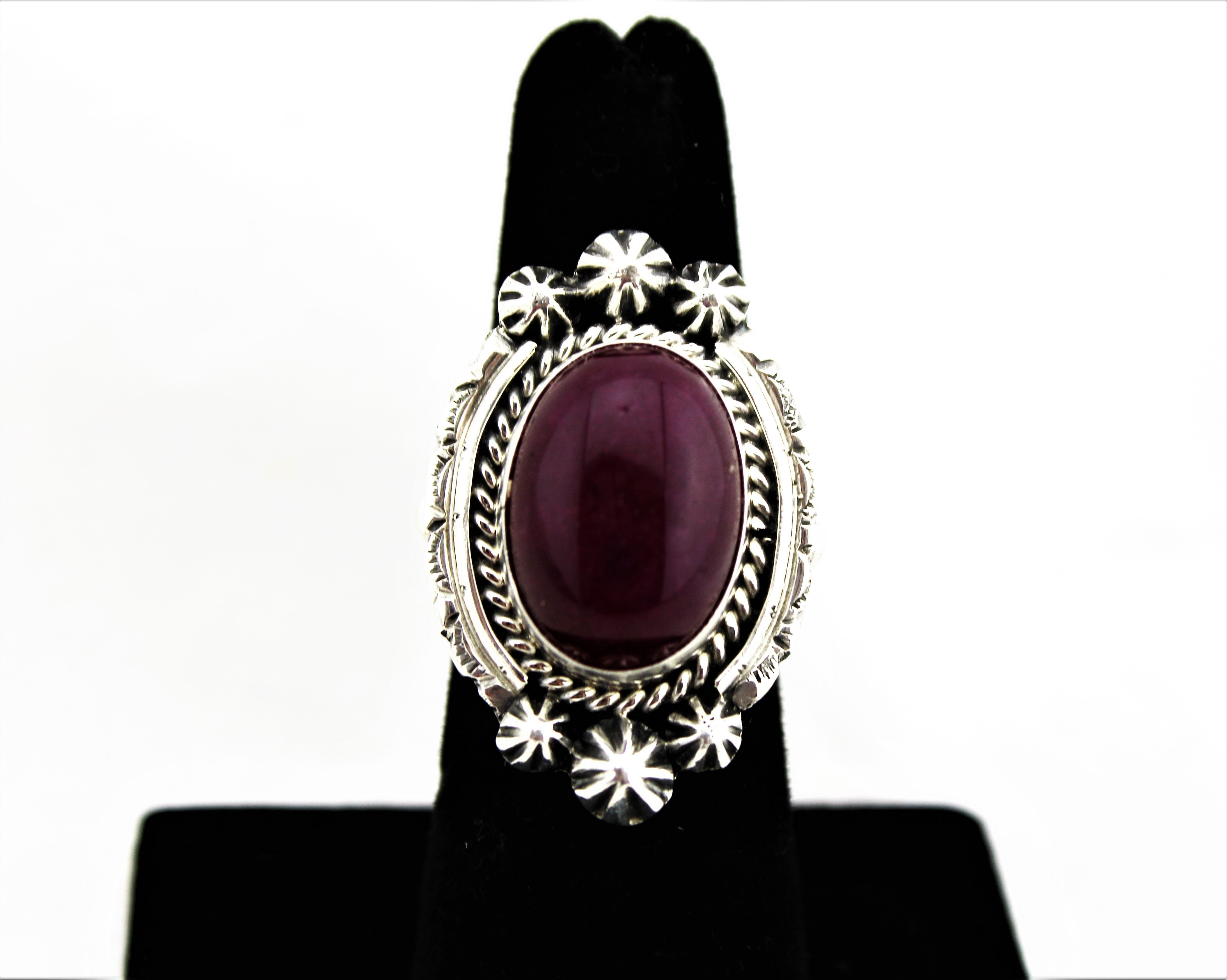 Ruby Sterling Silver Ring
