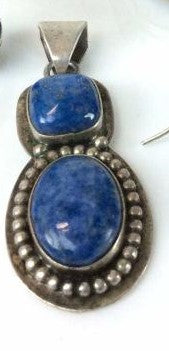Southwestern Sterling Silver Lapis Pendant