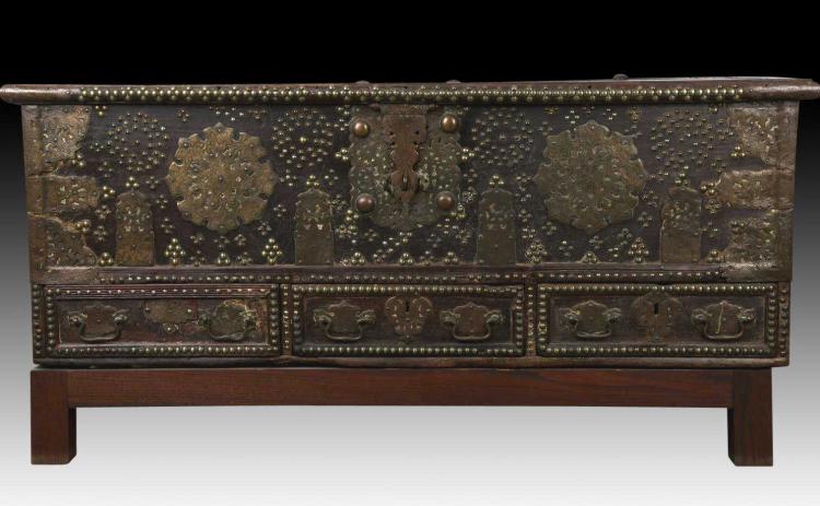 Large Antique Middle Eastern Dowry Chest