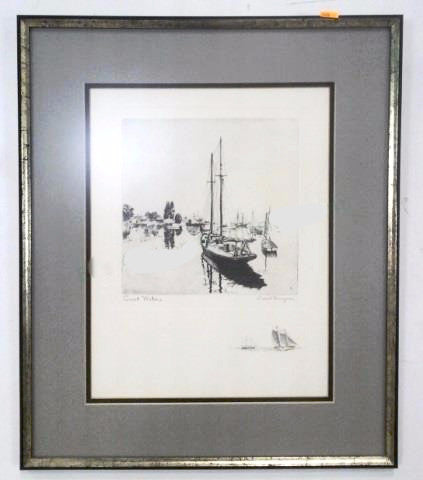 Lionel Barrymore Quite Waters Etching 100178