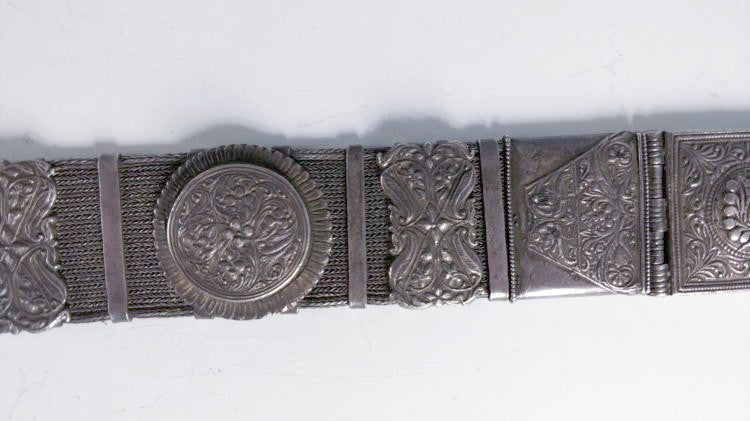 Antique Old Silver Arapatti Indian Tribal Belt