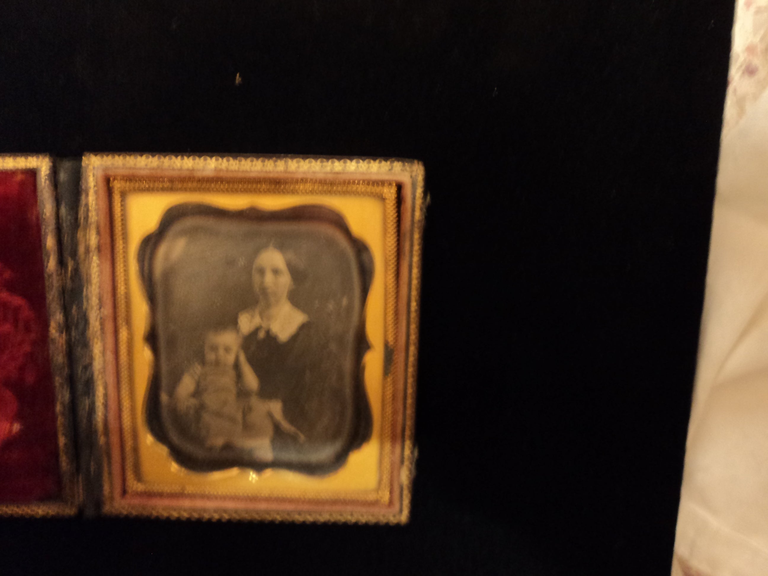 Antique Daguerreotype Mother and Child Photo
