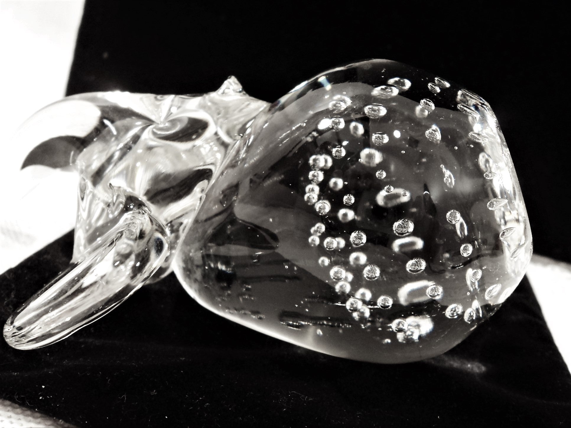 Vintage Control Bubble Art Glass Elephant