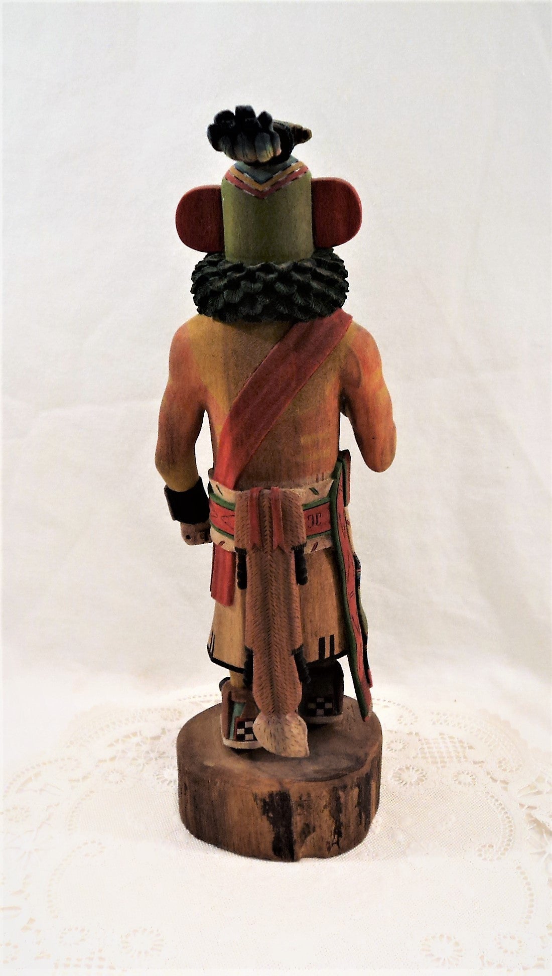 Signed Native American Hopi Parrot Kachina Doll Sculpture