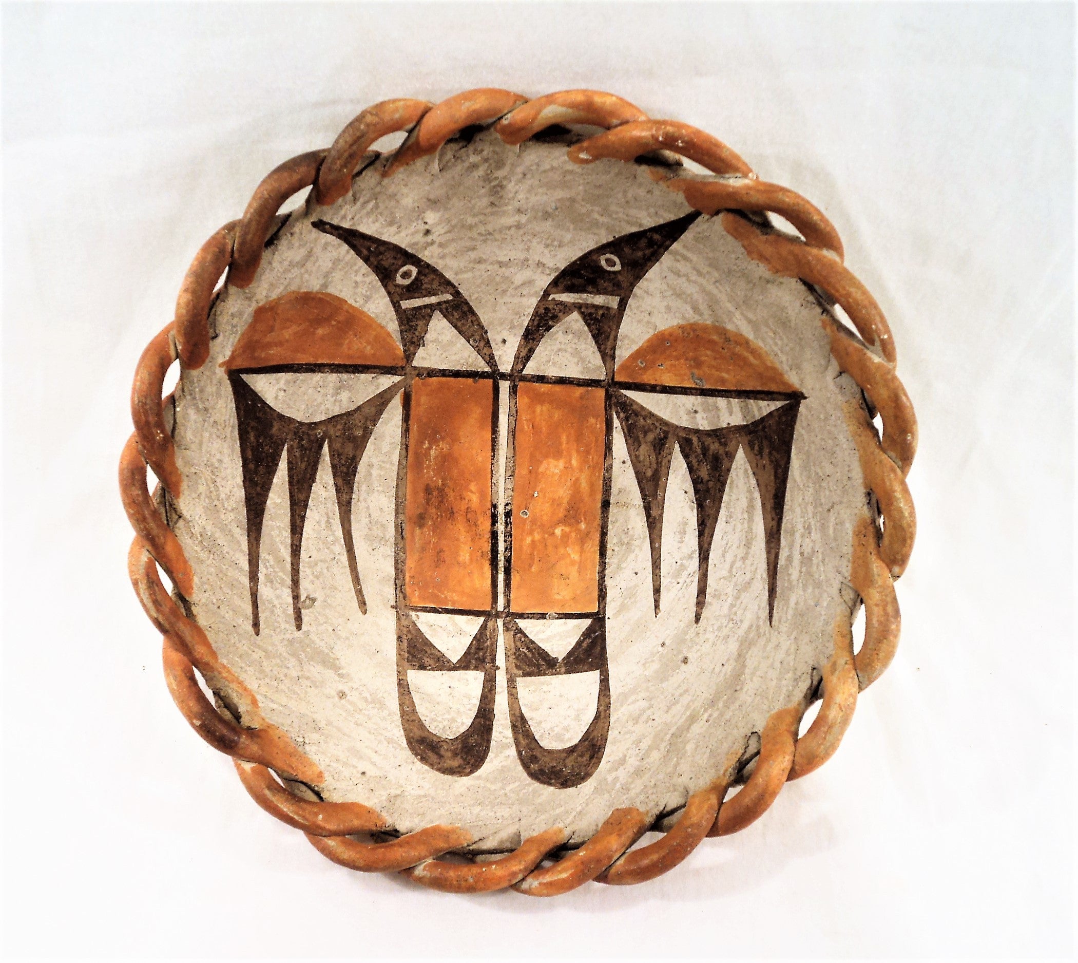 1946 Native American Isleta Pueblo Pottery Bowl