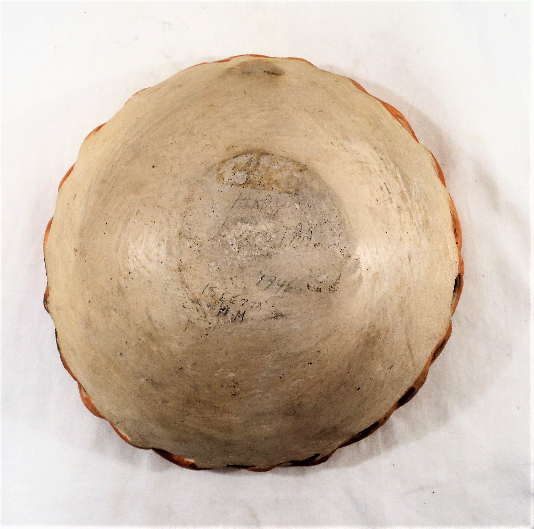 1946 Native American Isleta Pueblo Pottery Bowl