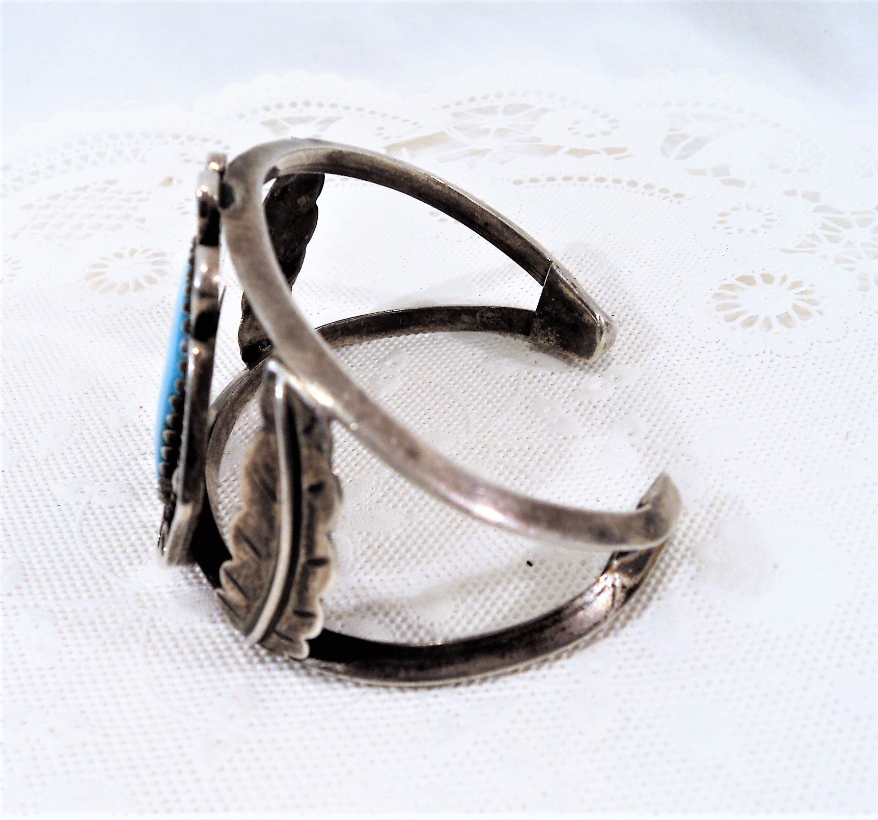 Vinage Native American Turquoise & Silver Cuff Bracelet