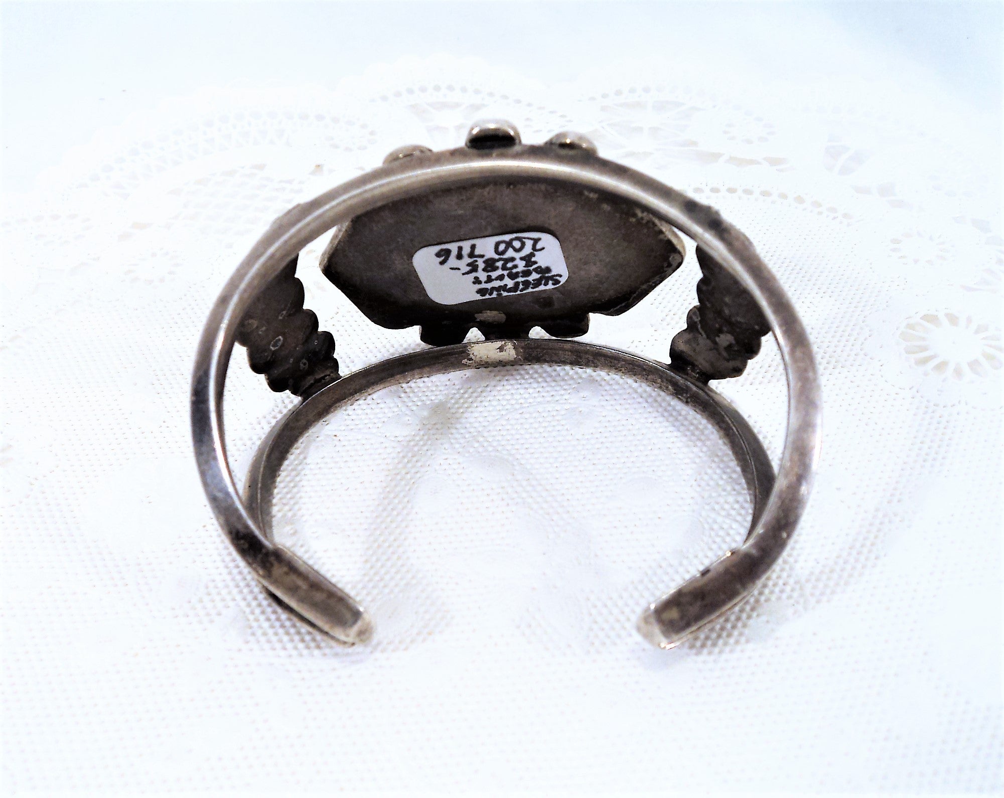 Vinage Native American Turquoise & Silver Cuff Bracelet