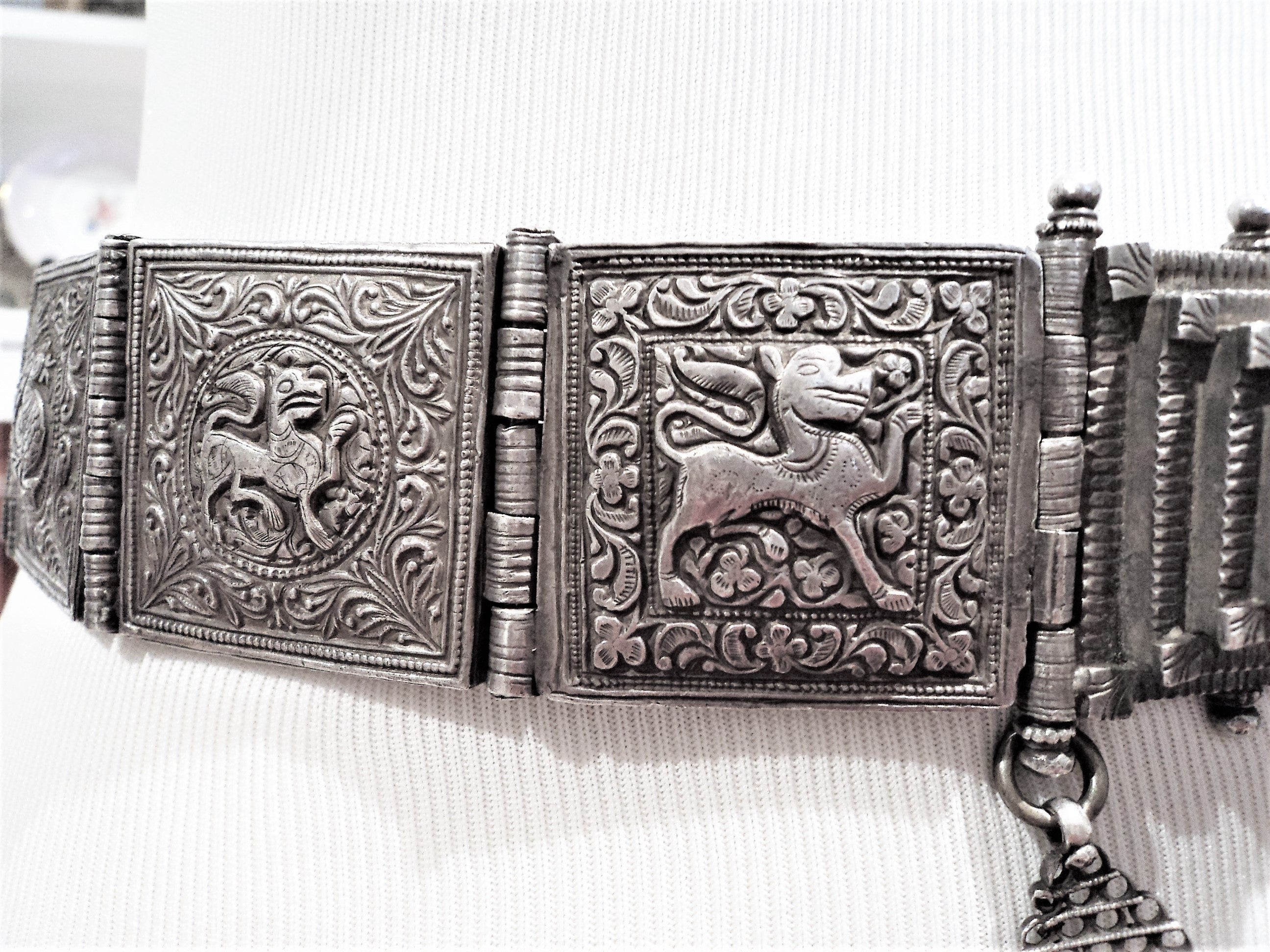 Antique Old Silver Arapatti Indian Tribal Belt