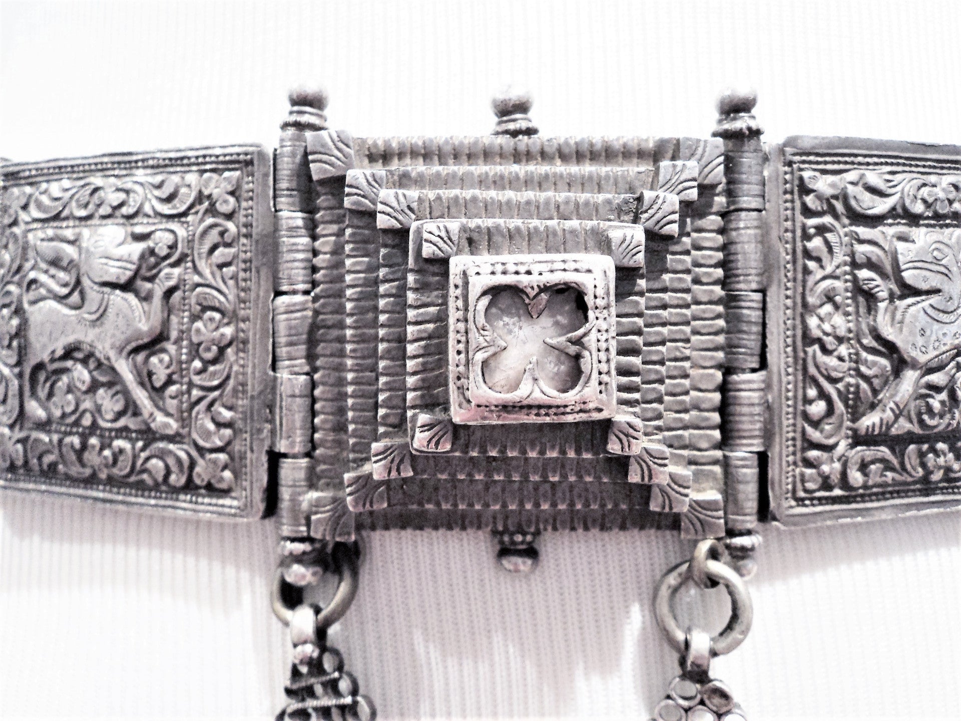 Antique Old Silver Arapatti Indian Tribal Belt
