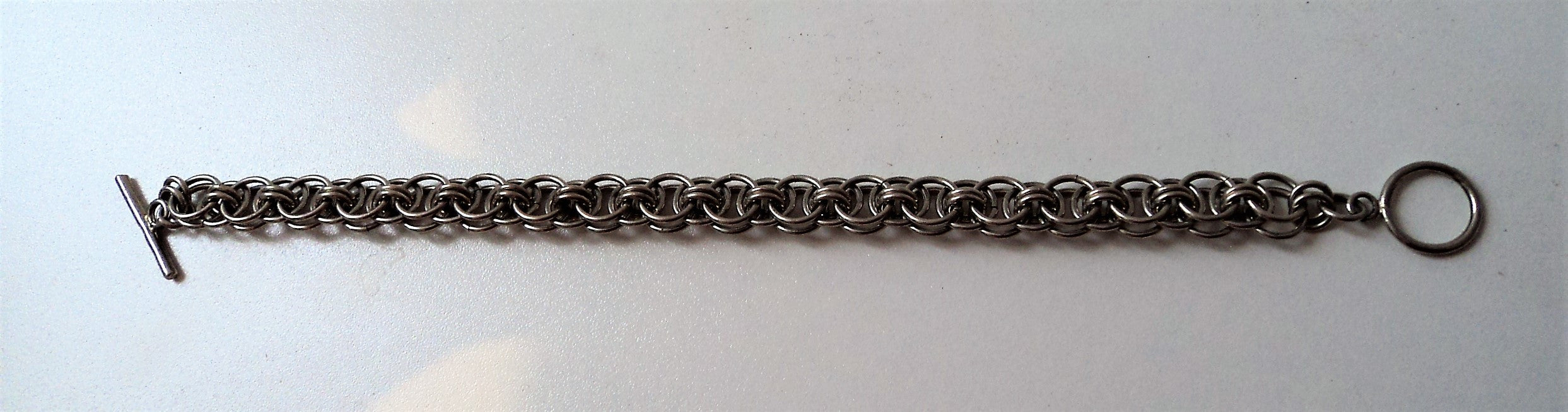 Vintage Sterling Silver Round Links Bracelet