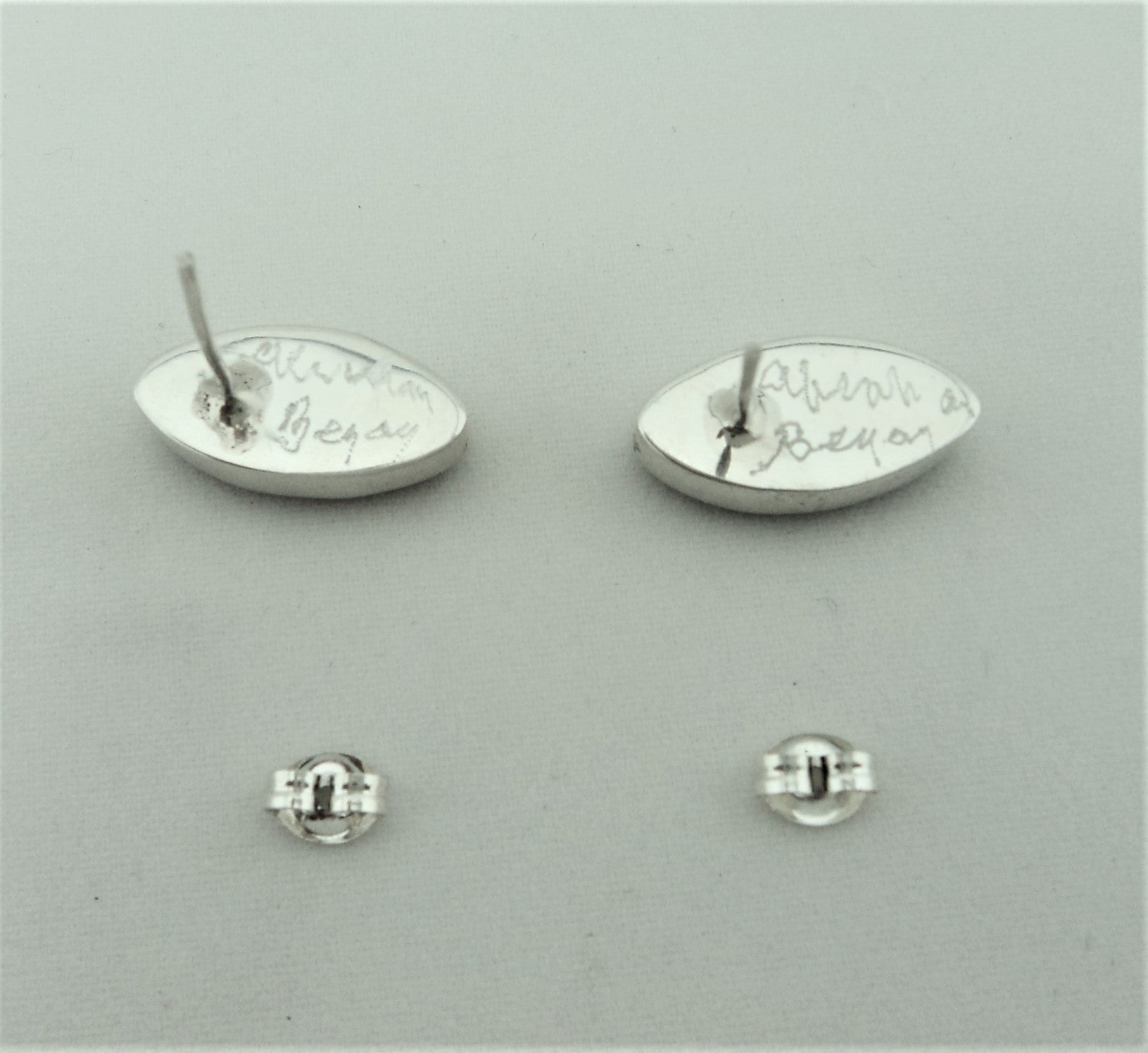 Abraham Begay Navajo Sterling Silver & Jasper Earrings