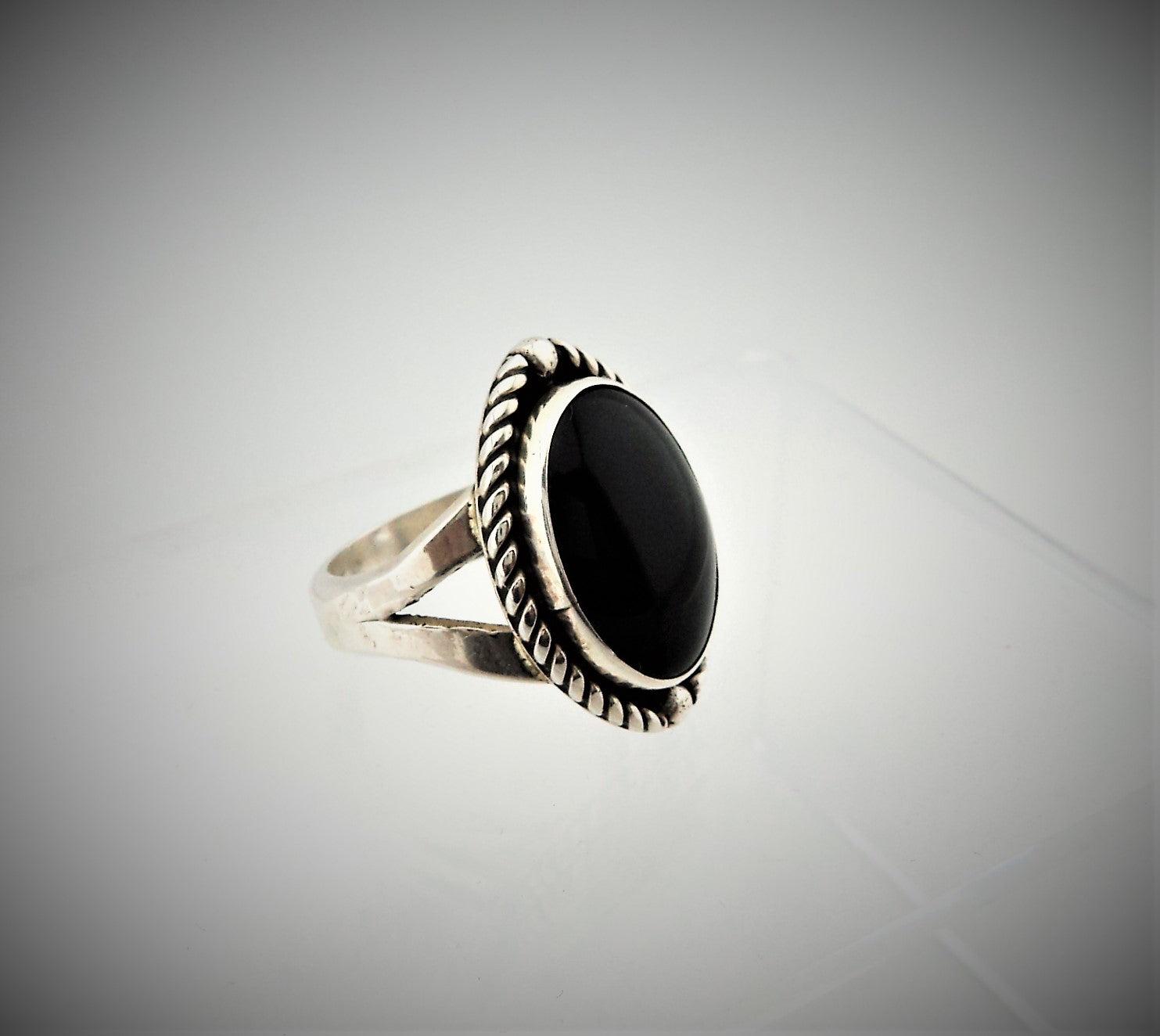 Navajo Sterling Silver and Black Onyx Ring