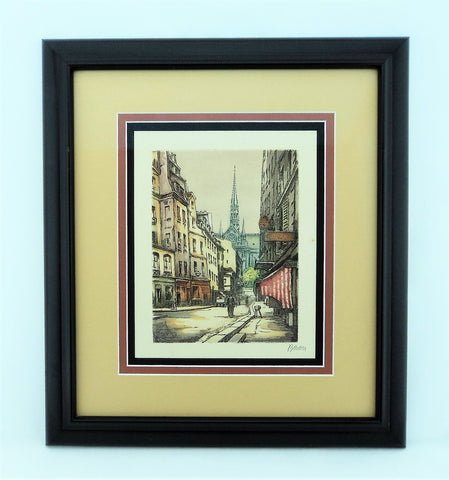 Marcel Julien Baron Colored Etching
