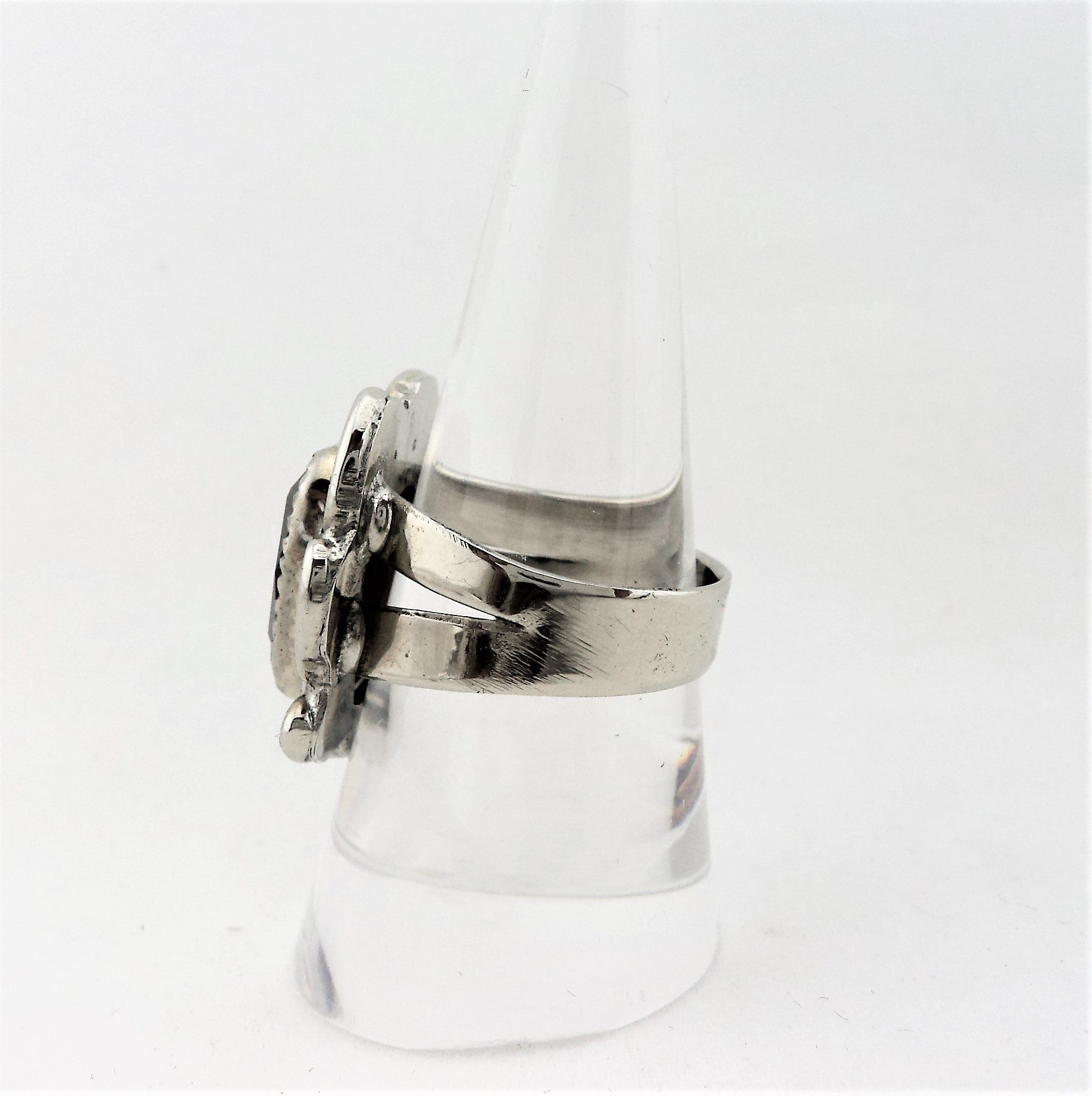 Vintage Silver and Ruby Ring