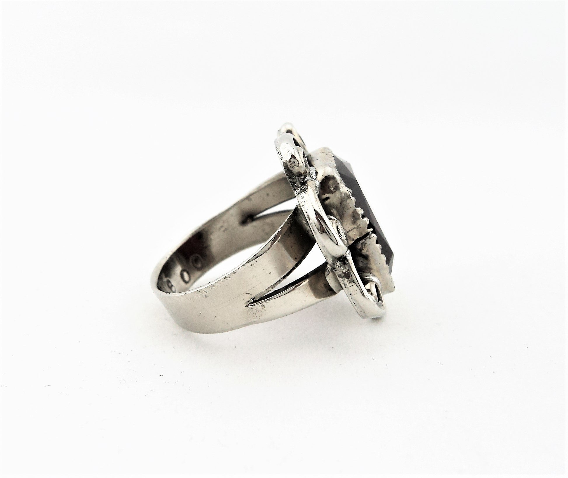 Vintage Silver and Ruby Ring