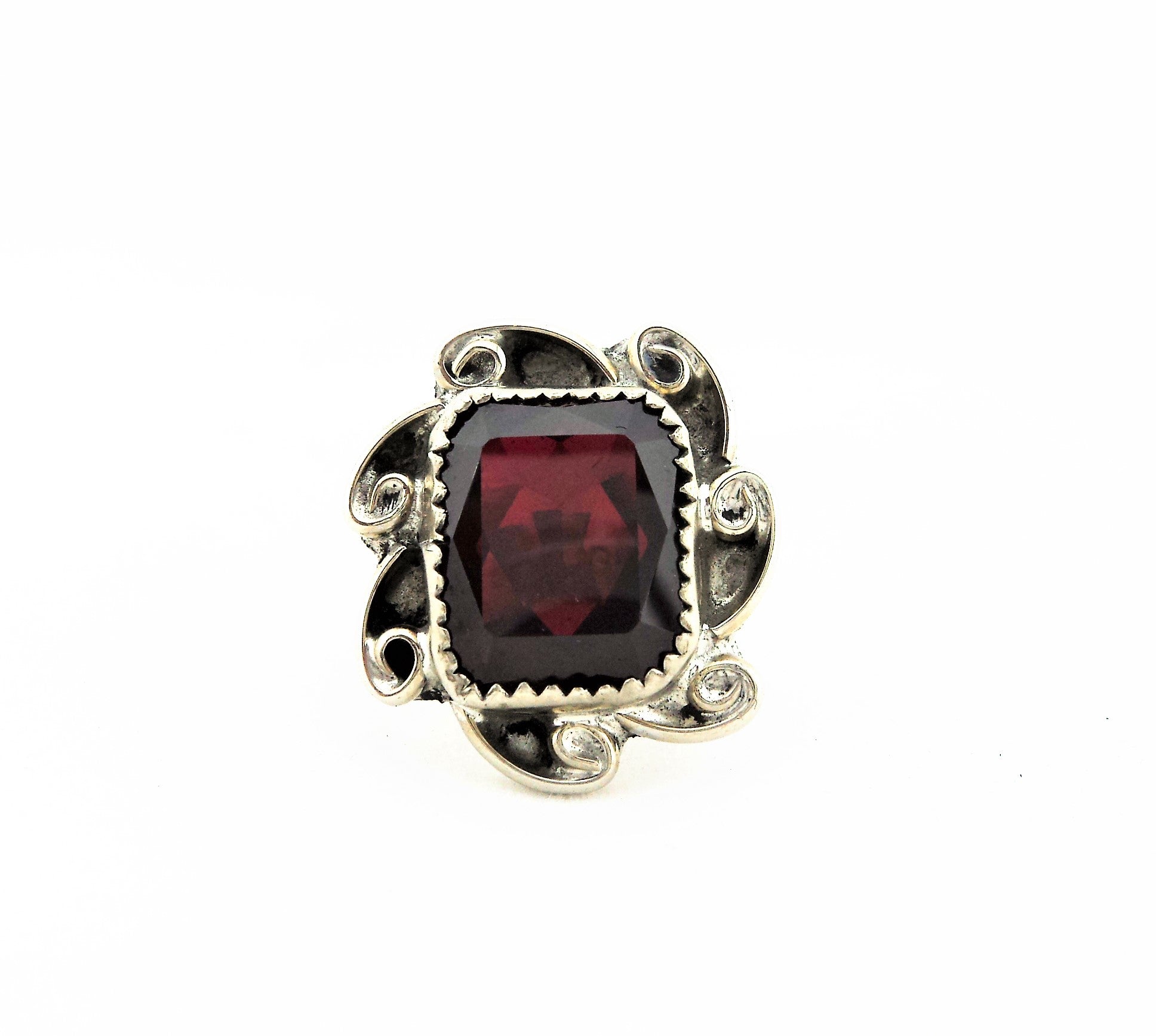 Vintage Silver and Ruby Ring