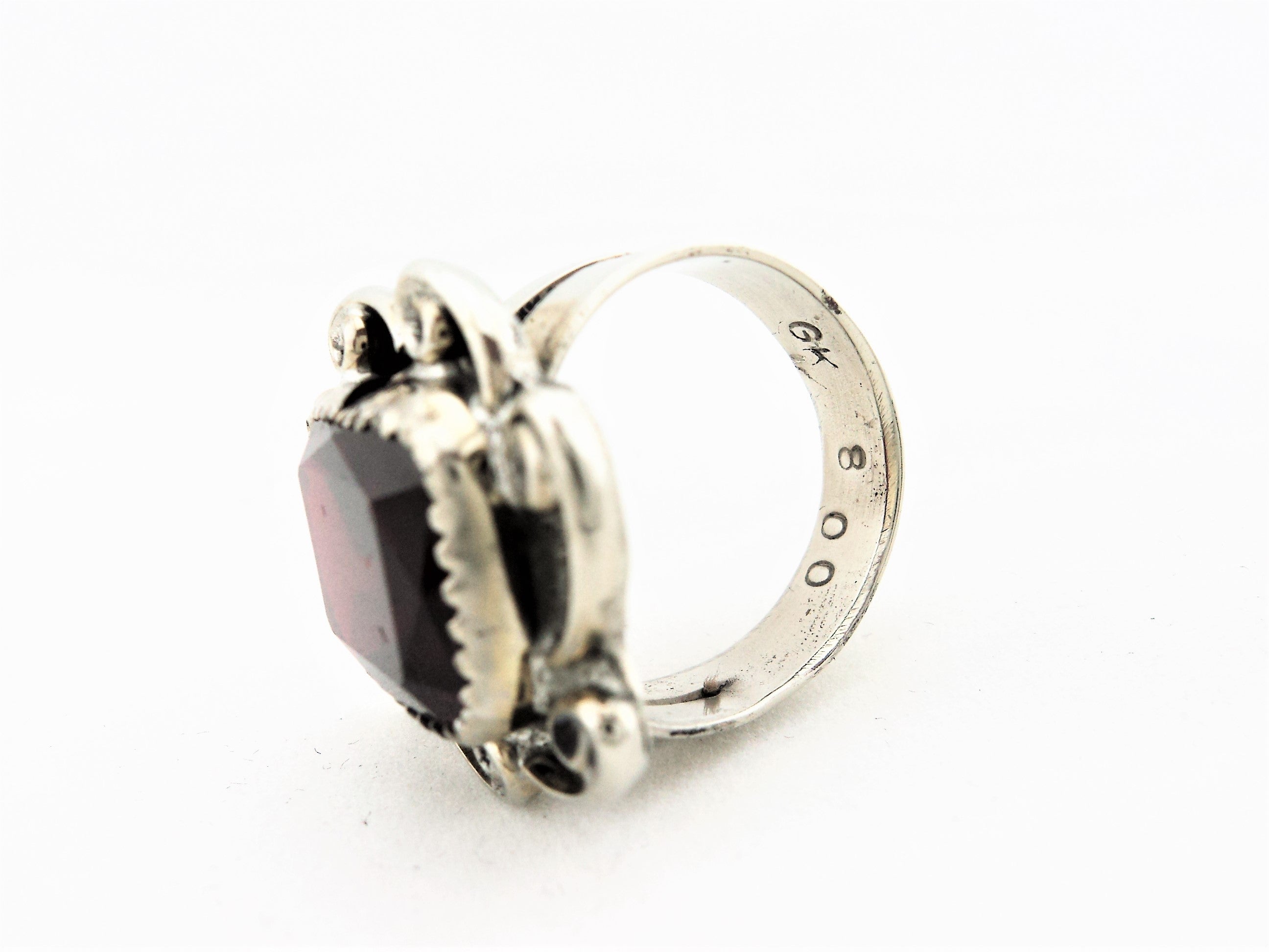 Vintage Silver and Ruby Ring