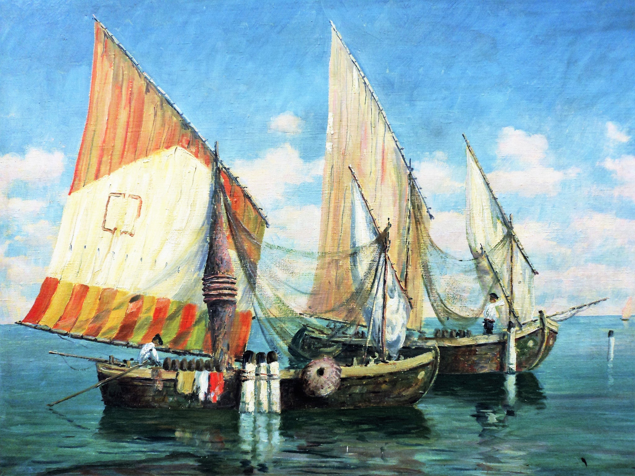 Rudolf Andree (1887-1970) Venice Harbor Painting