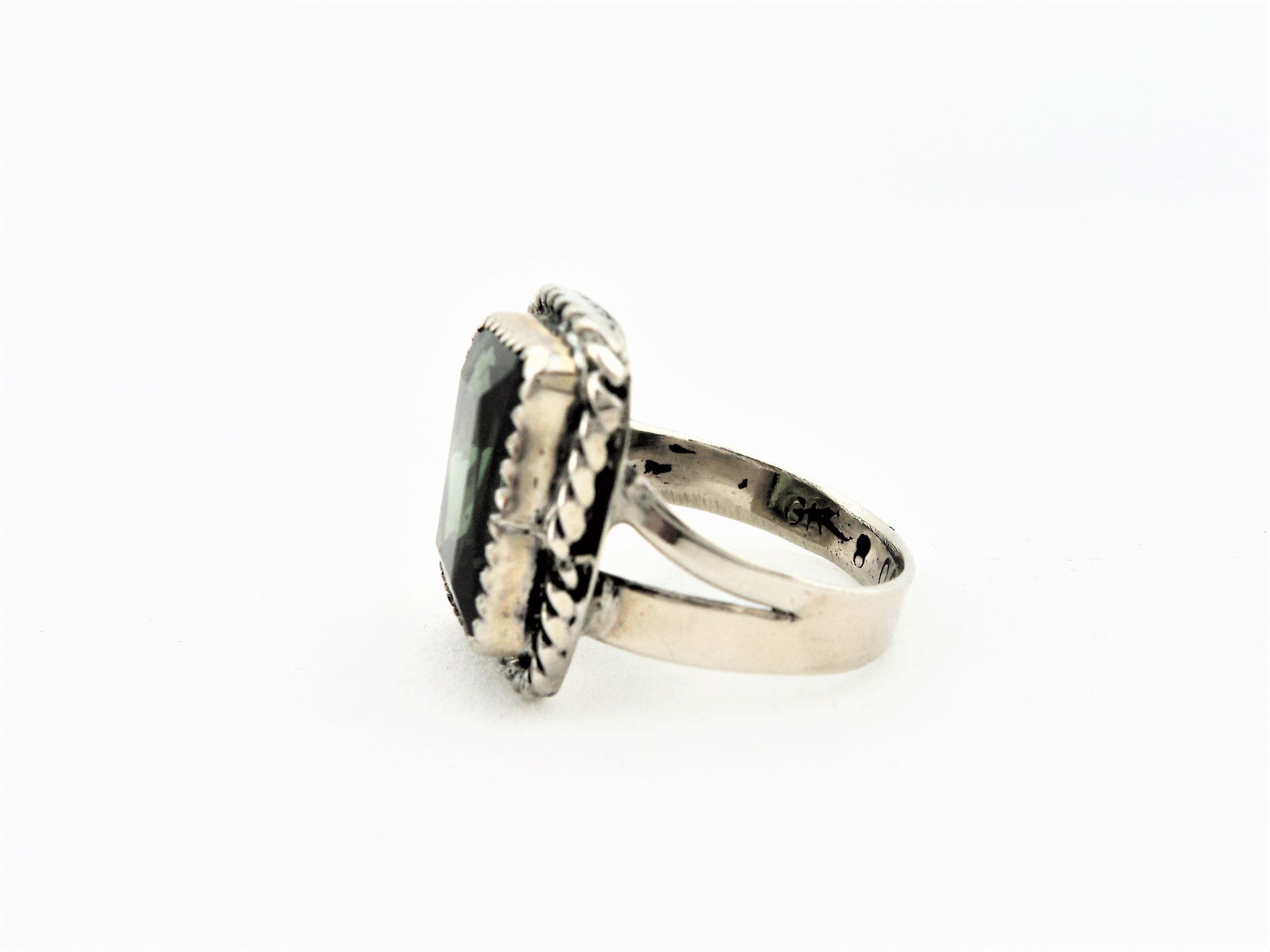 Silver and Emerald Ring