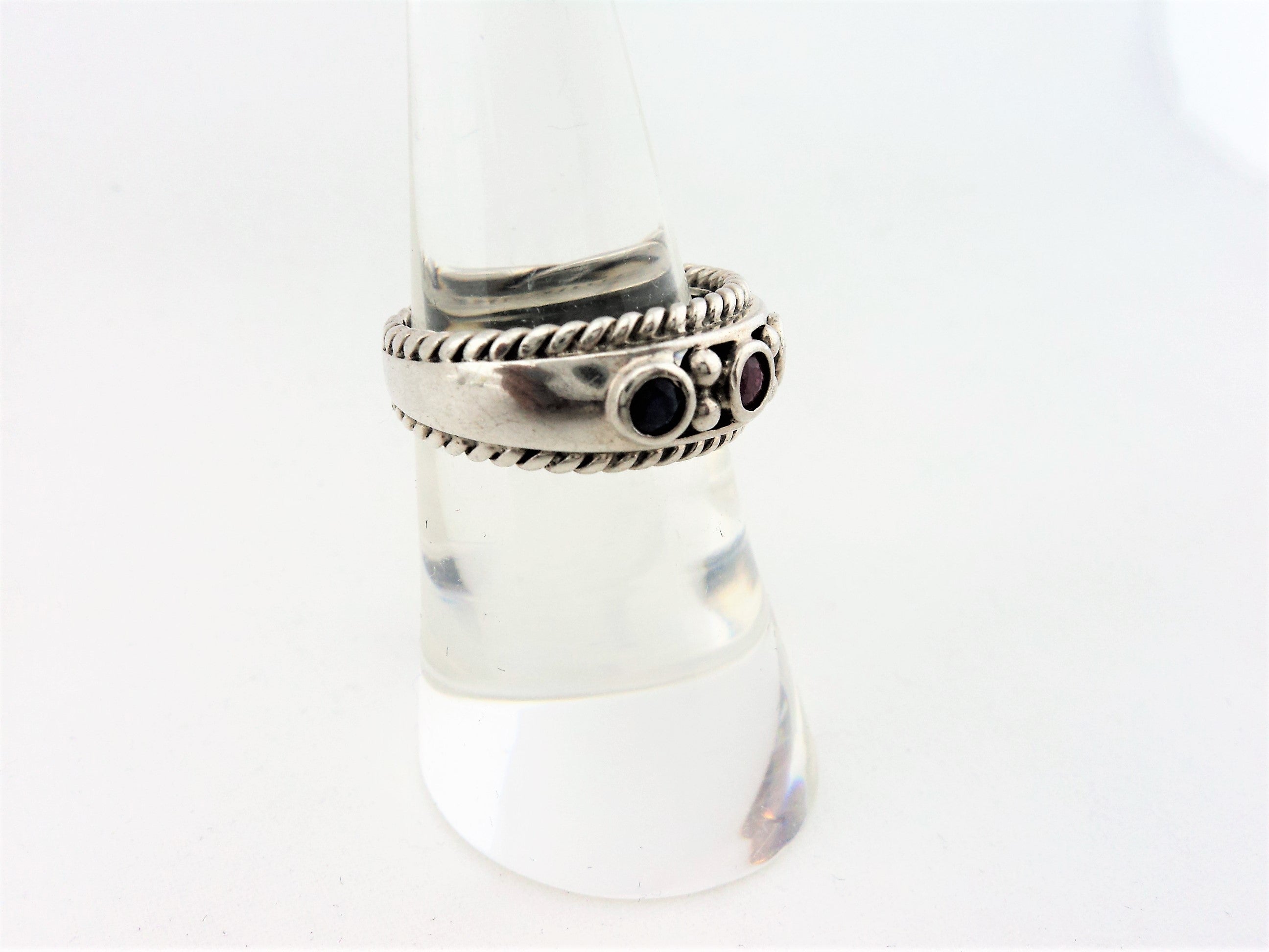 Sterling Silver and Multi Gemstone Ring