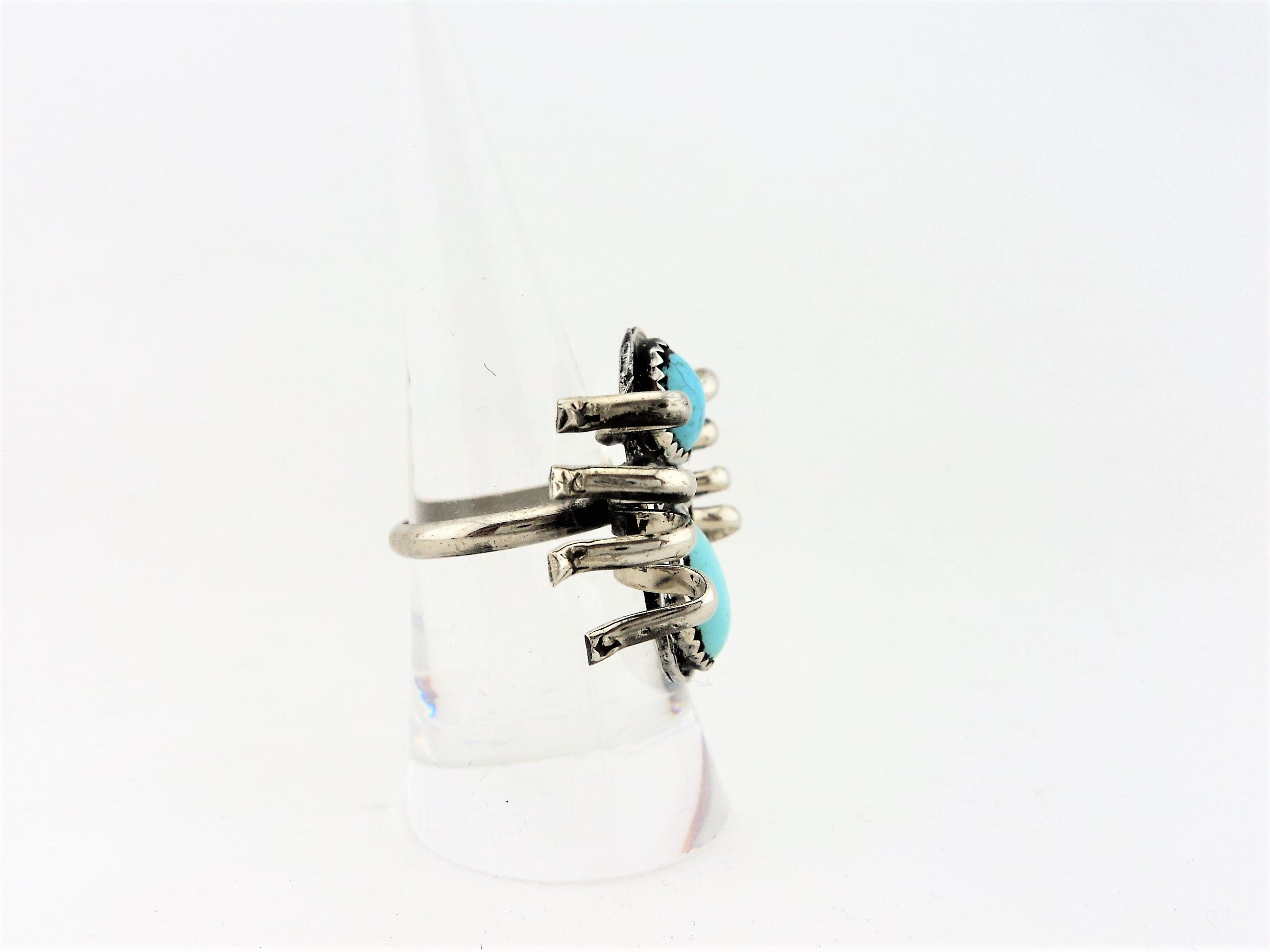 Silver and Turquoise Spider Ring