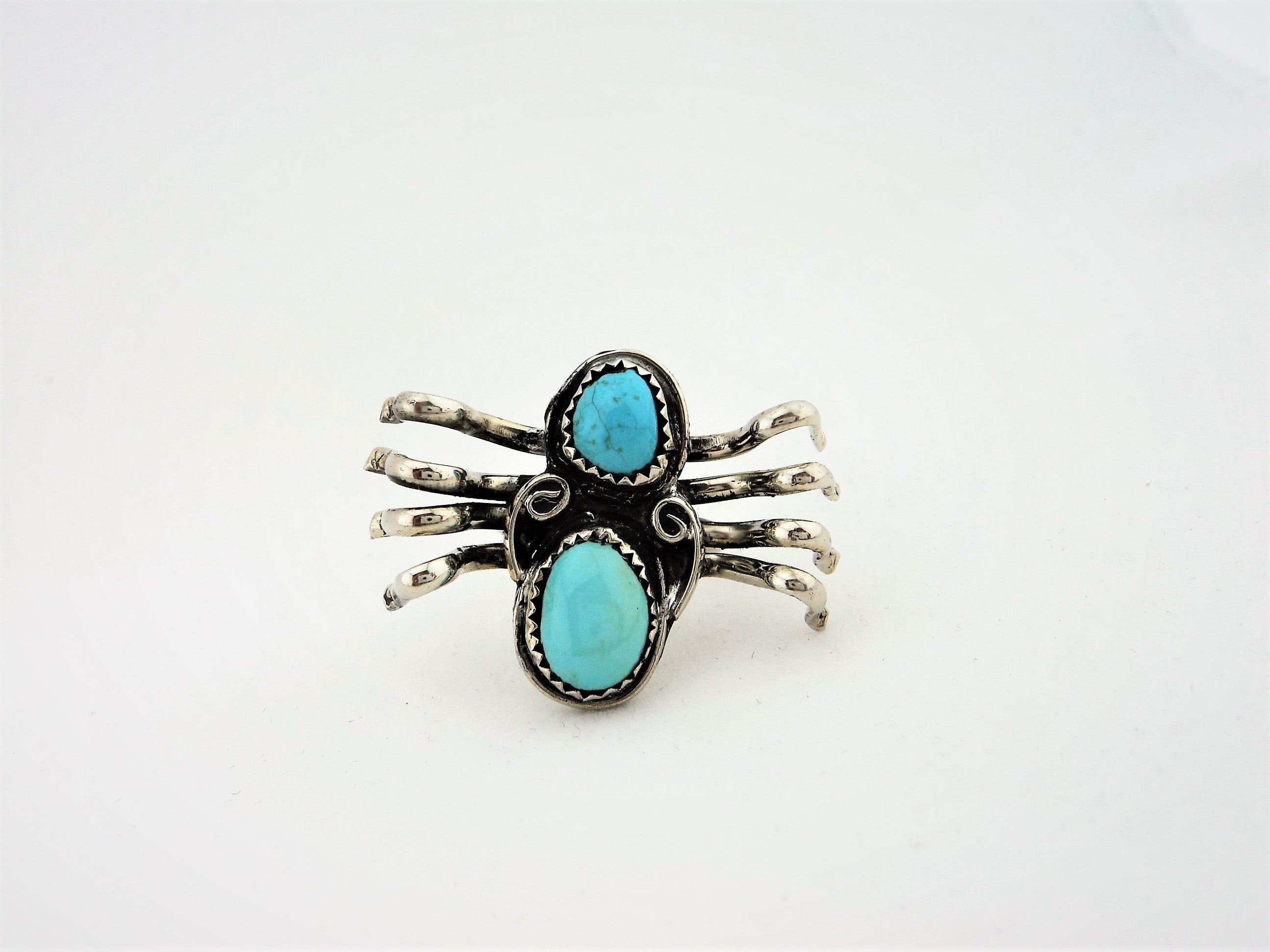 Silver and Turquoise Spider Ring