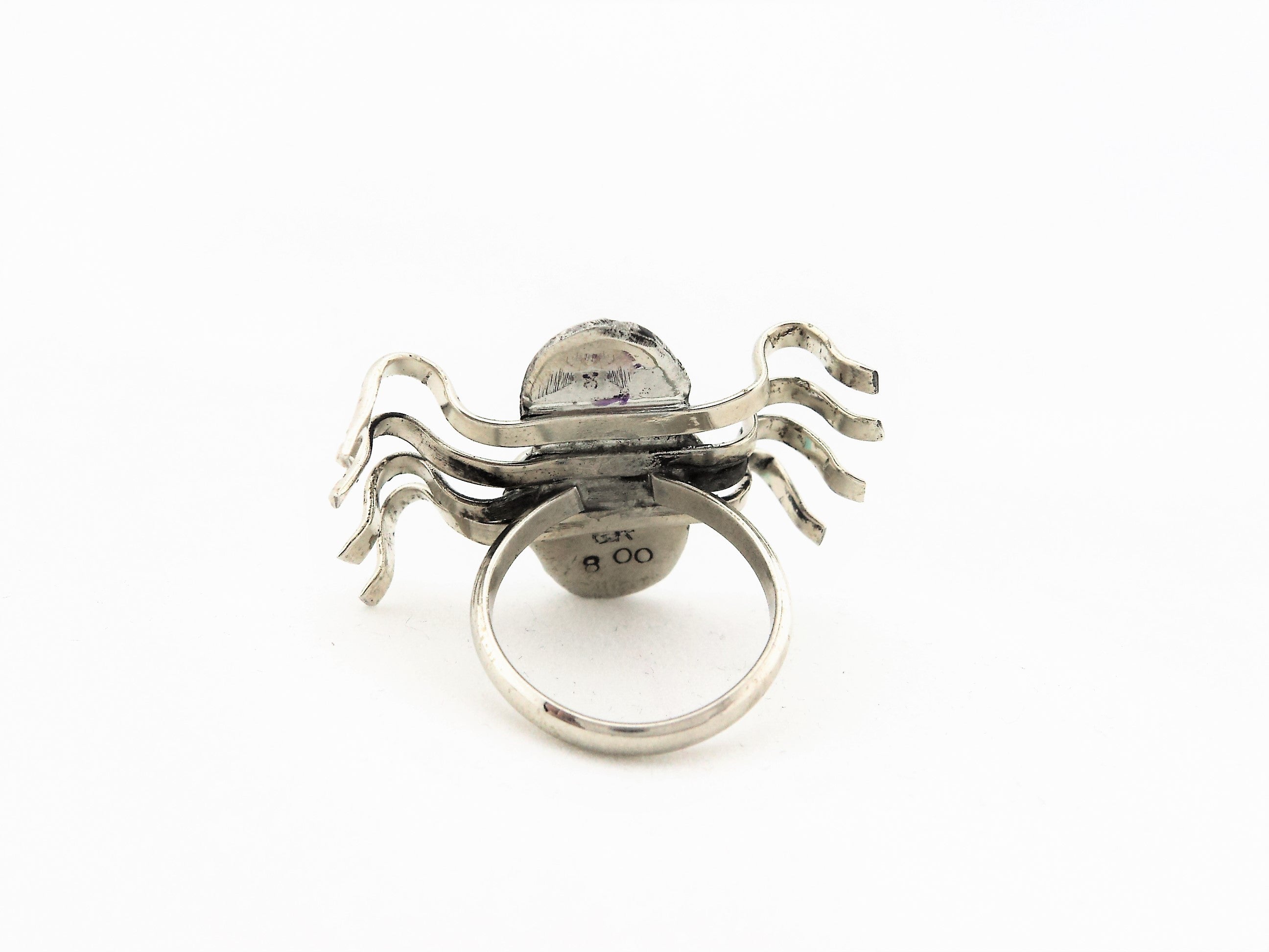 Silver and Turquoise Spider Ring