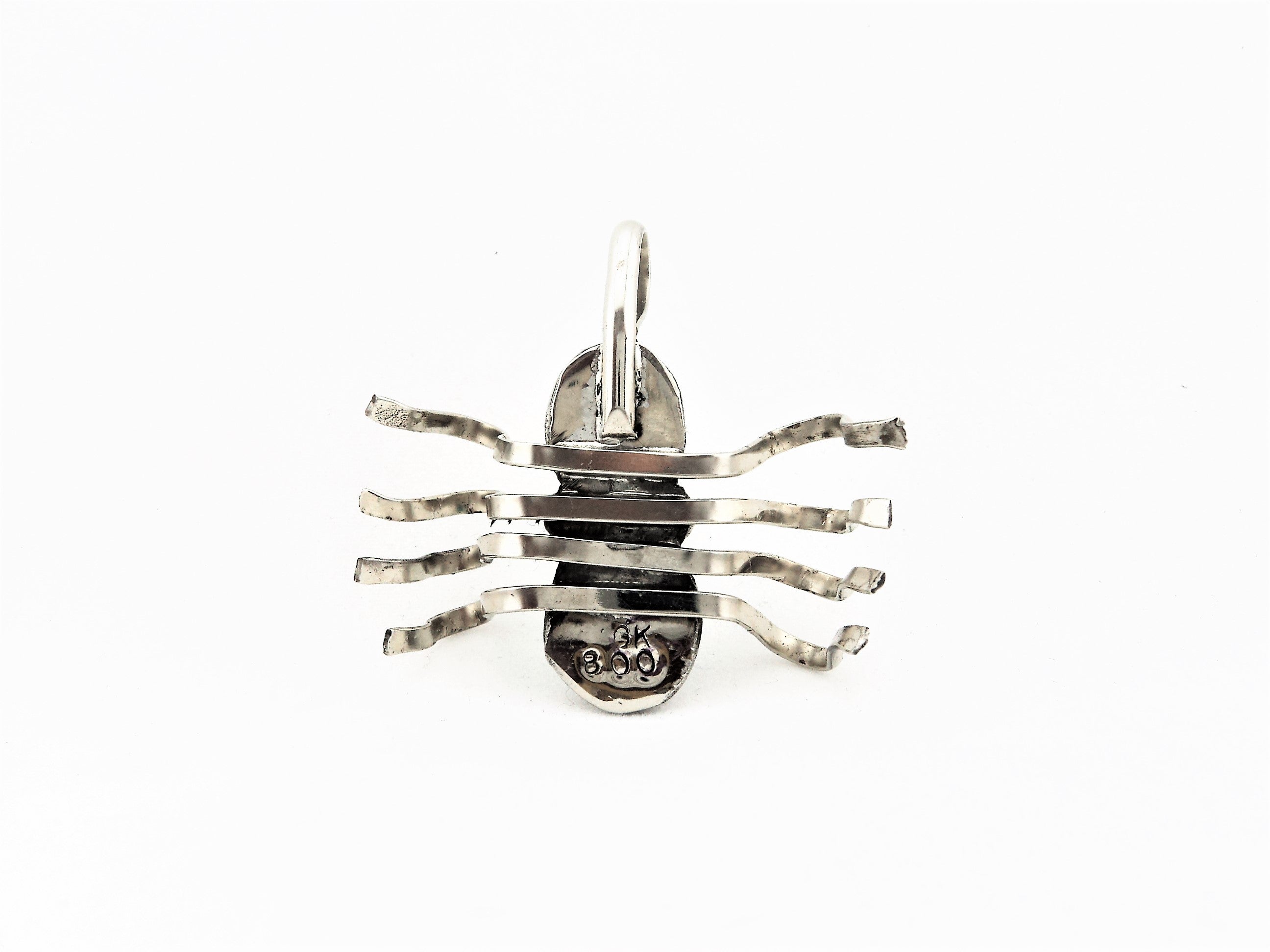 Silver and Turquoise Spider Pendant