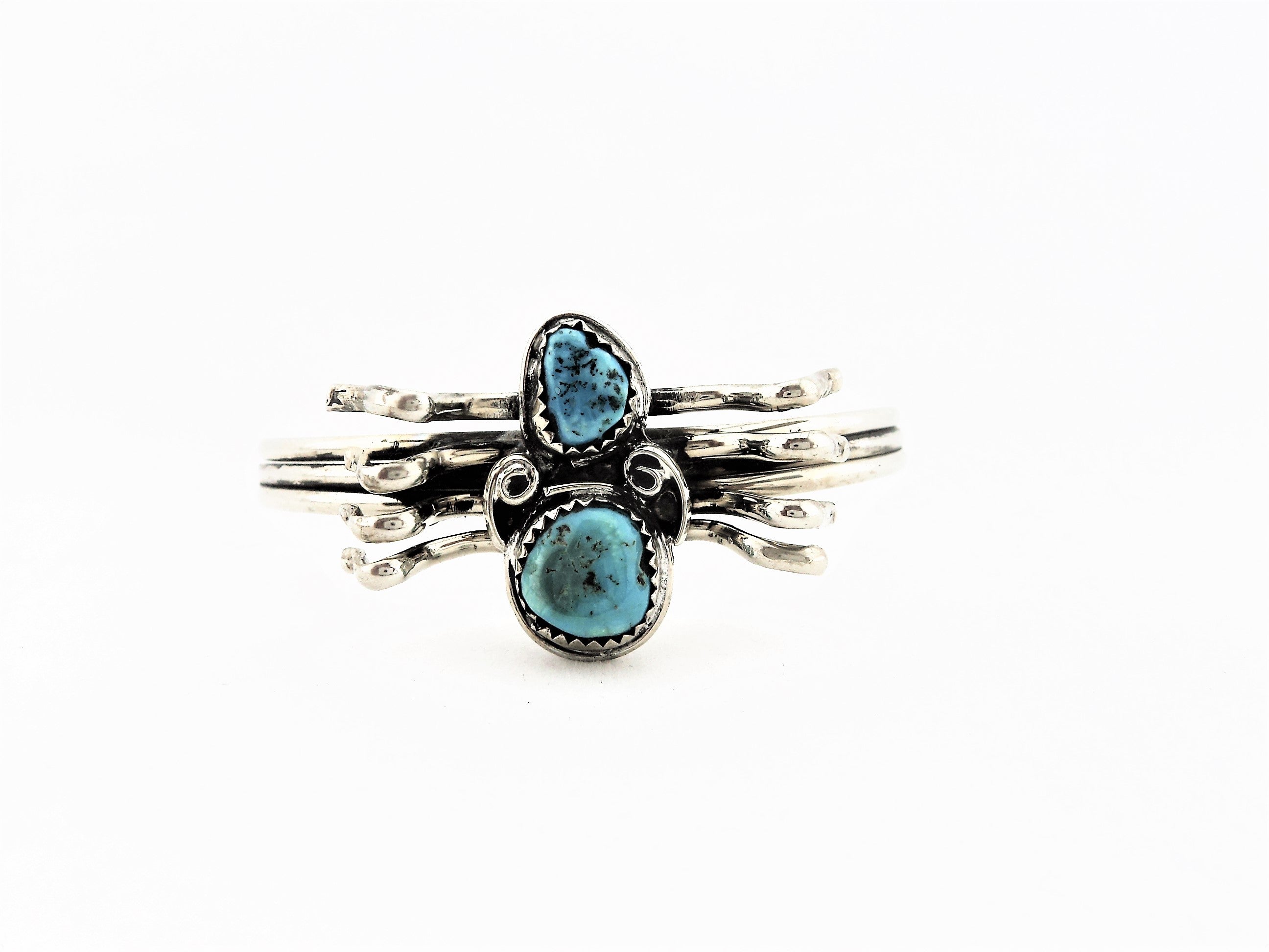 Vintage Silver and Turquoise Spider Bracelet