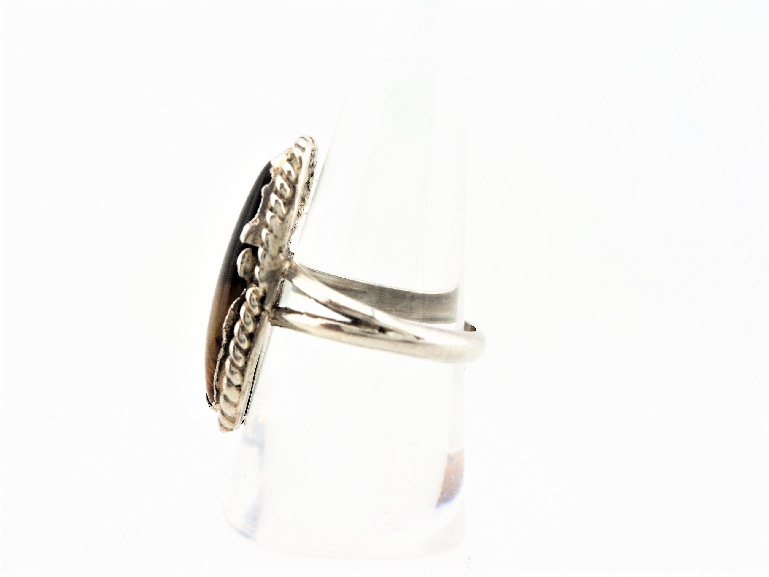 Vintage silver and Tiger Eye Ring