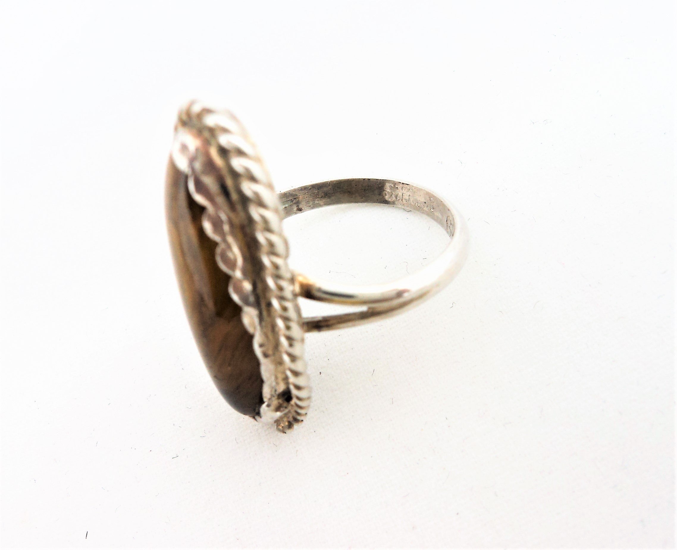 Vintage silver and Tiger Eye Ring