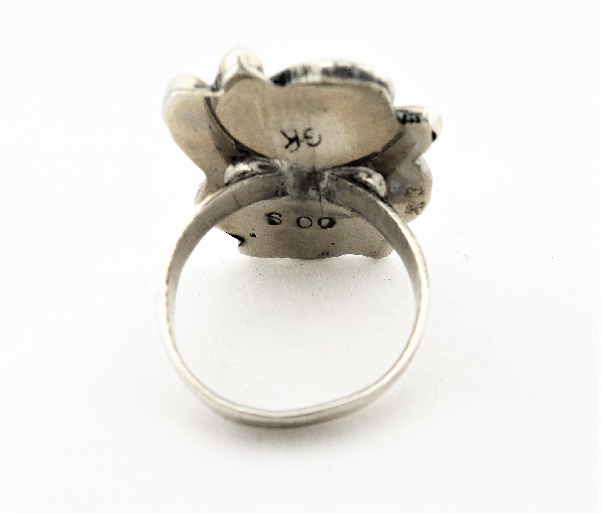 Vintage 800 Silver and Tiger's Eye Ring