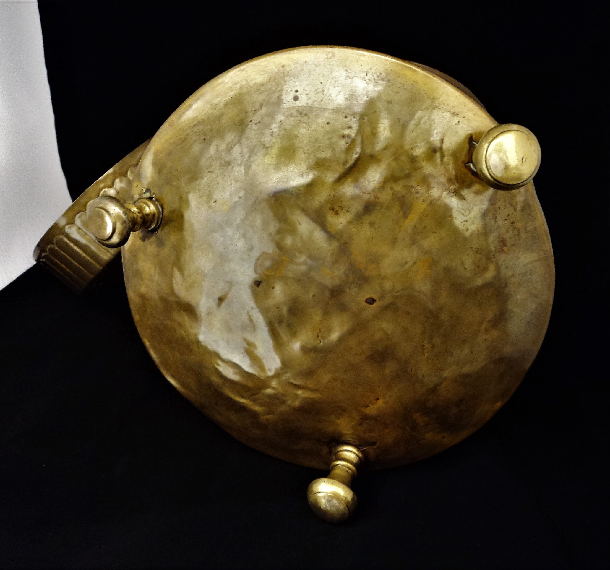 Antique Dutch Copper and Brass Footed Coal Hod