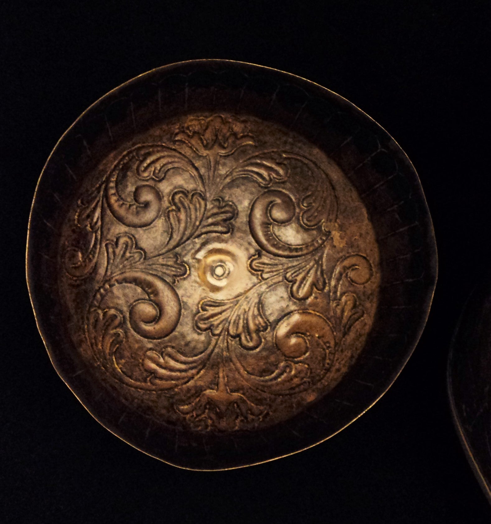 Antique Dutch Copper and Brass Footed Coal Hod