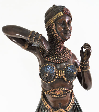 20th C. Art Deco Bronze Dancer Statue