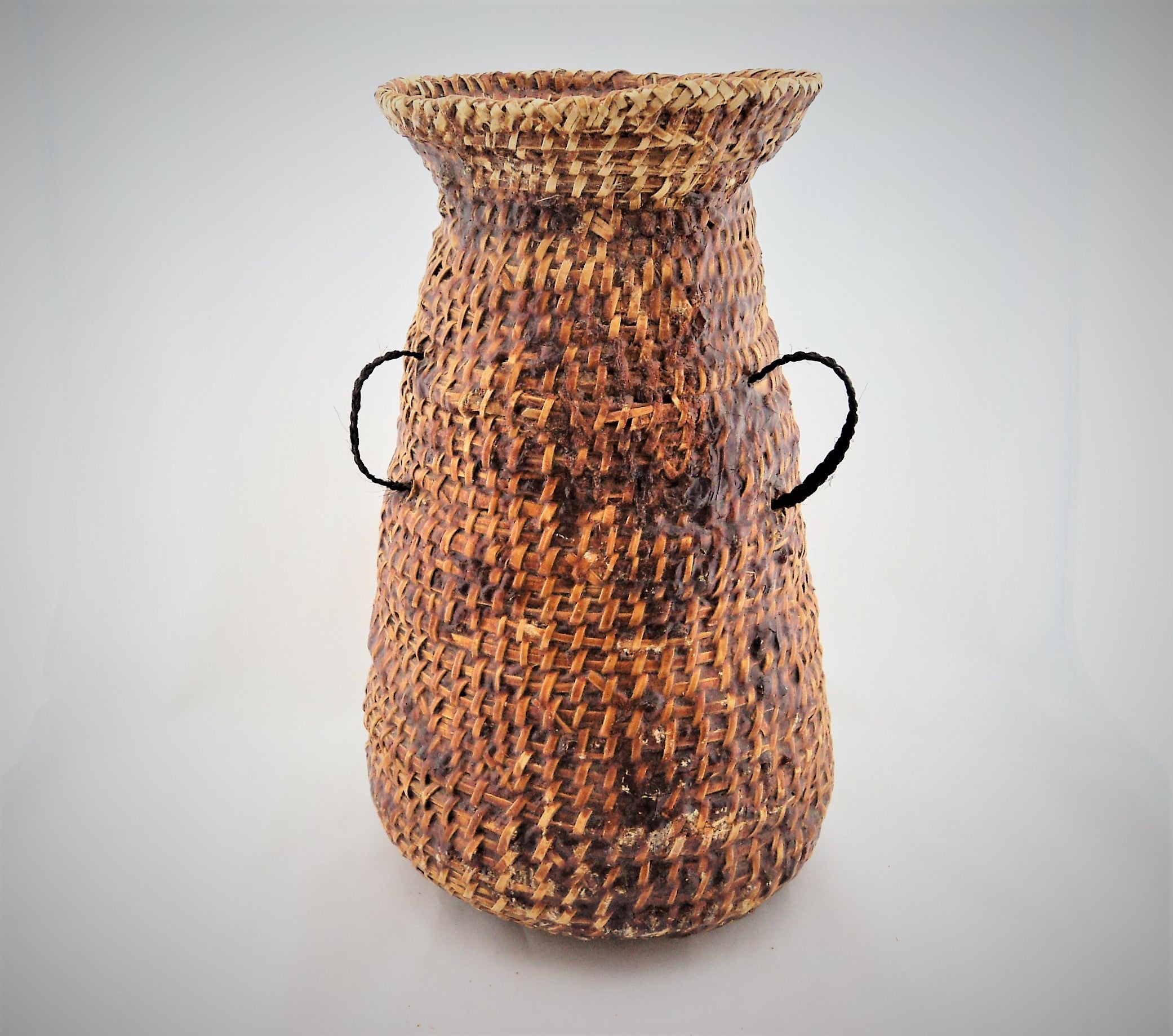 Native American Pitch Covered Water Basket