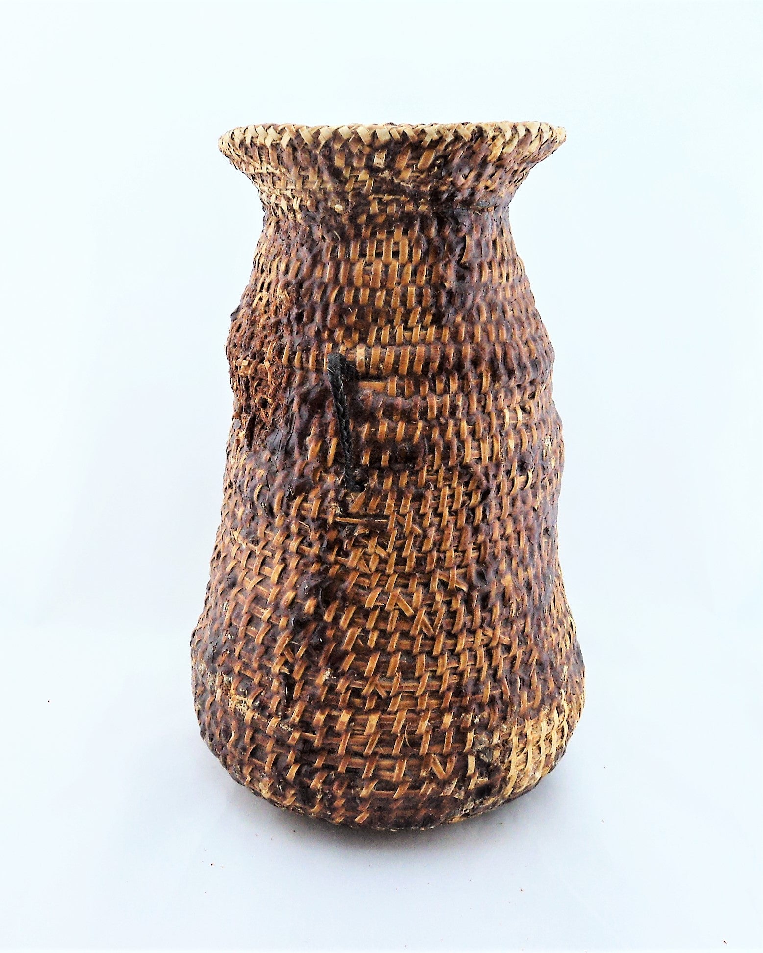Native American Pitch Covered Water Basket