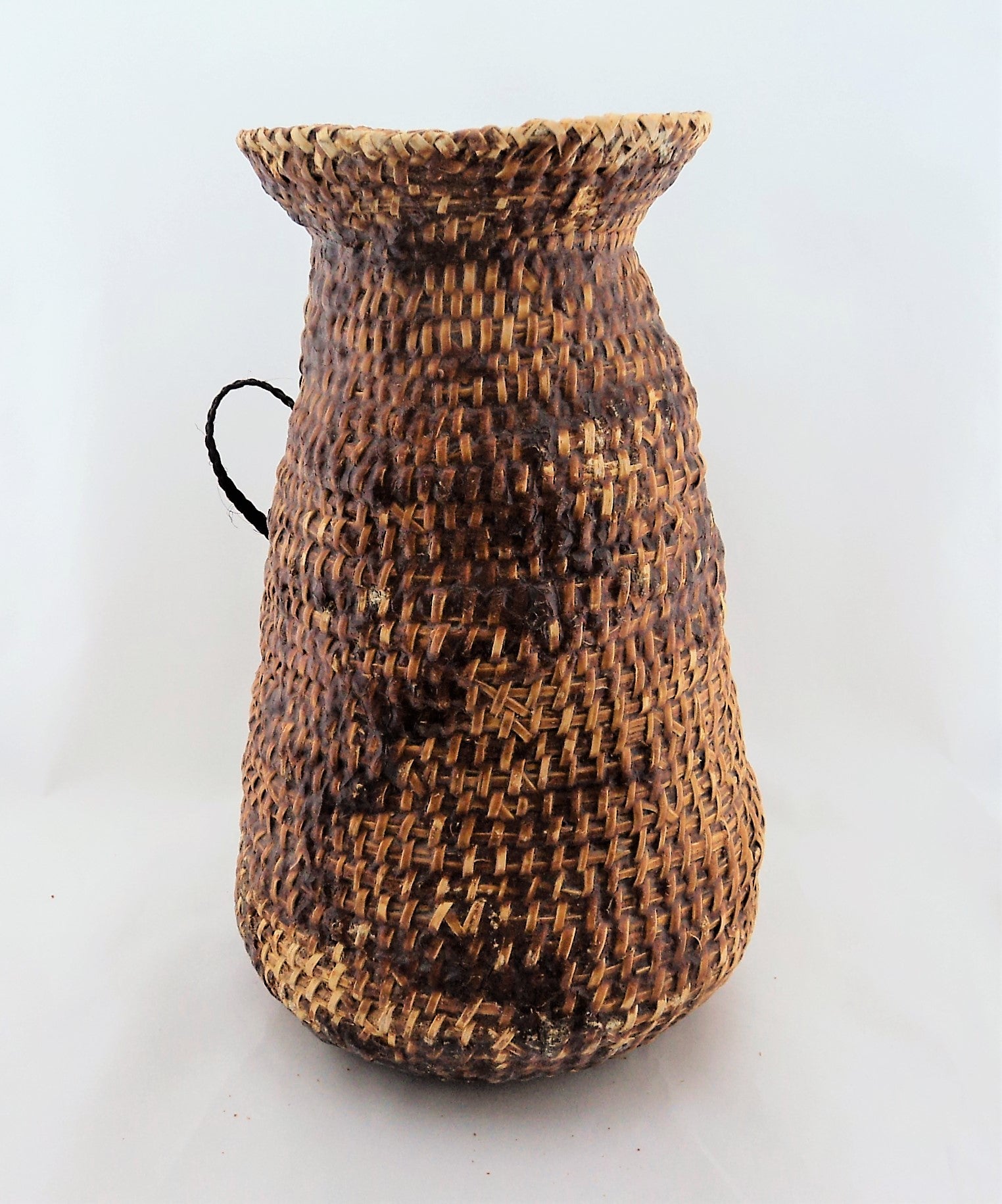 Native American Pitch Covered Water Basket