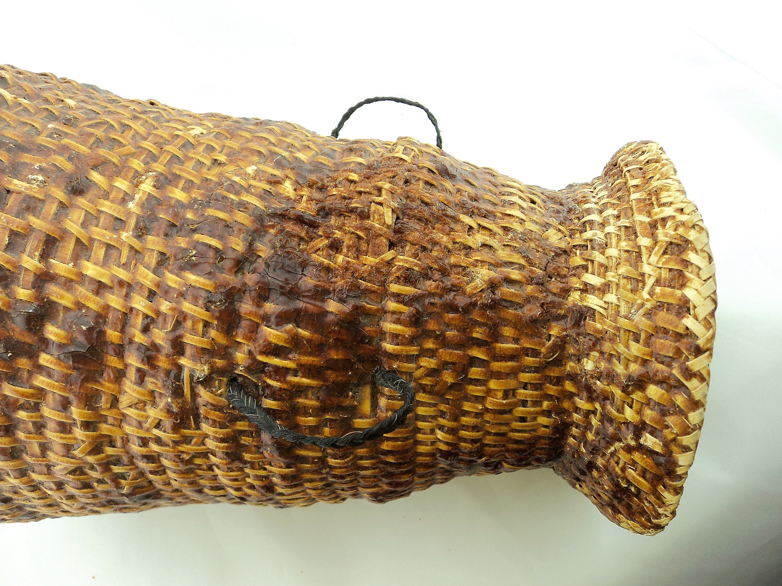 Native American Pitch Covered Water Basket