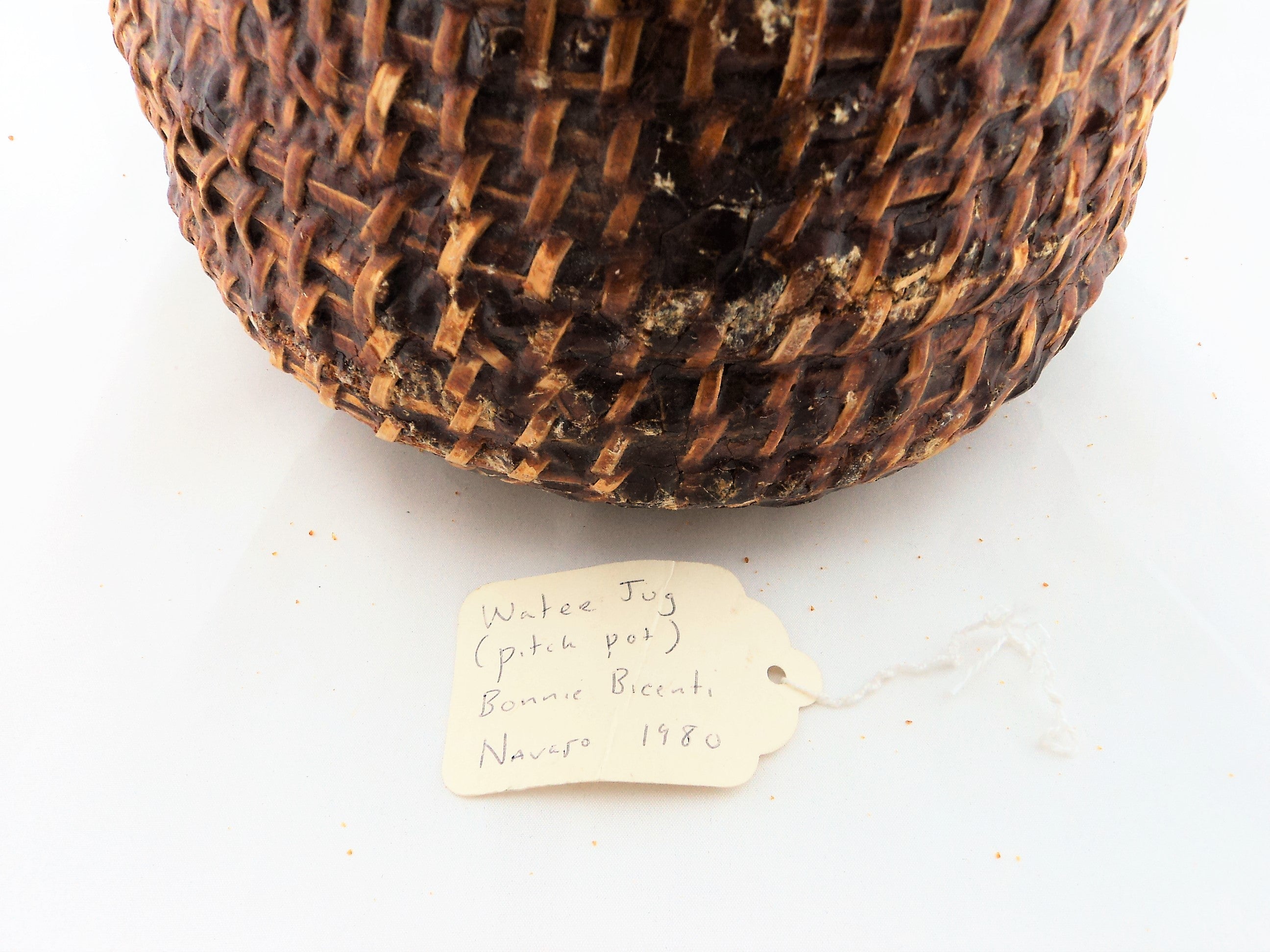 Native American Pitch Covered Water Basket