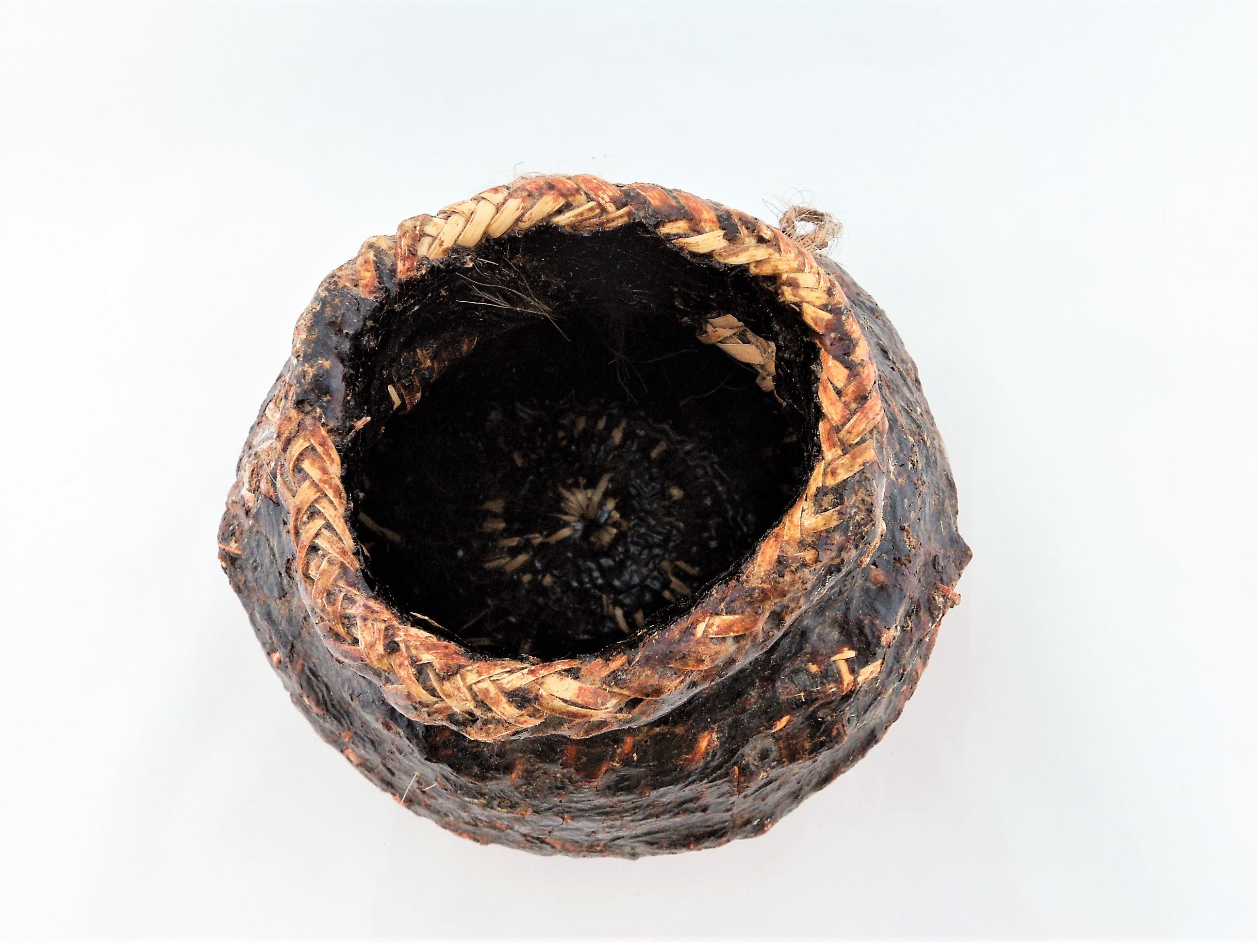 Native American Pitch Covered Water Basket