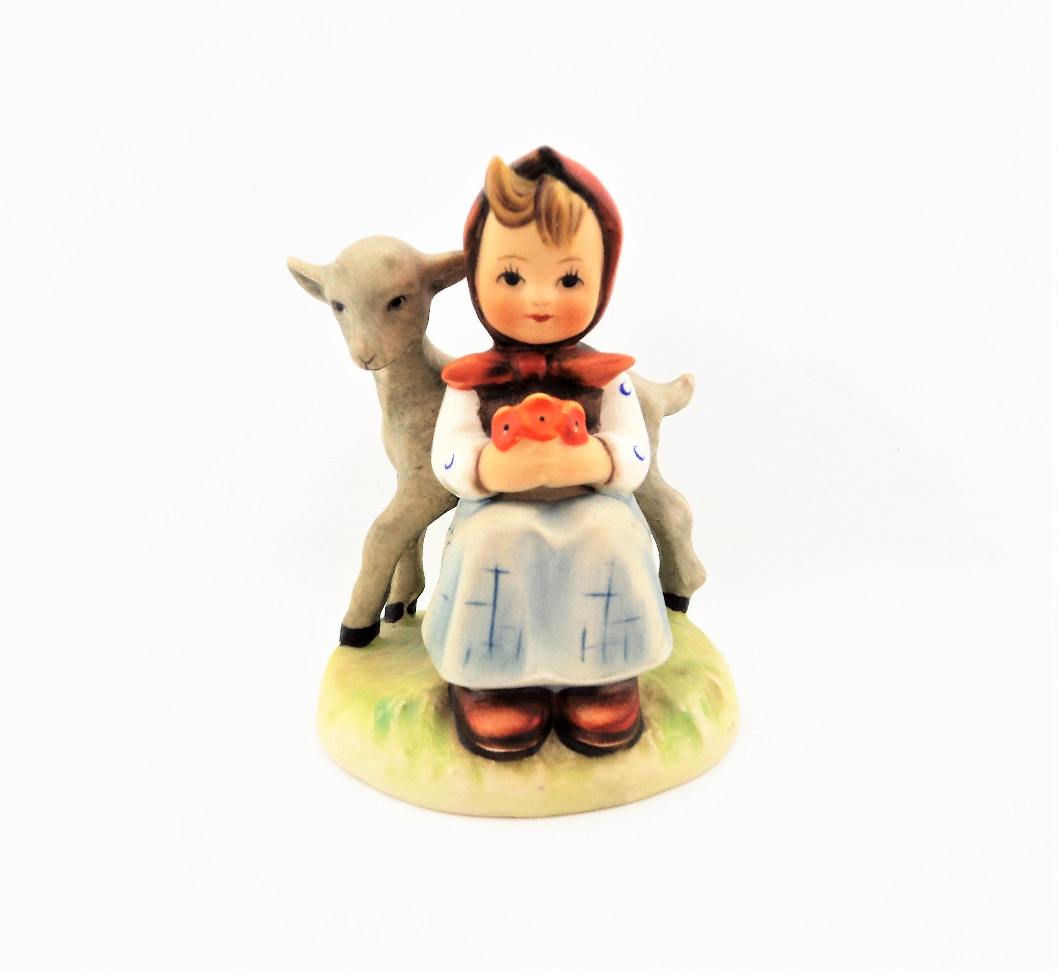 Vintage Hummel Girl with Lamb Figurine