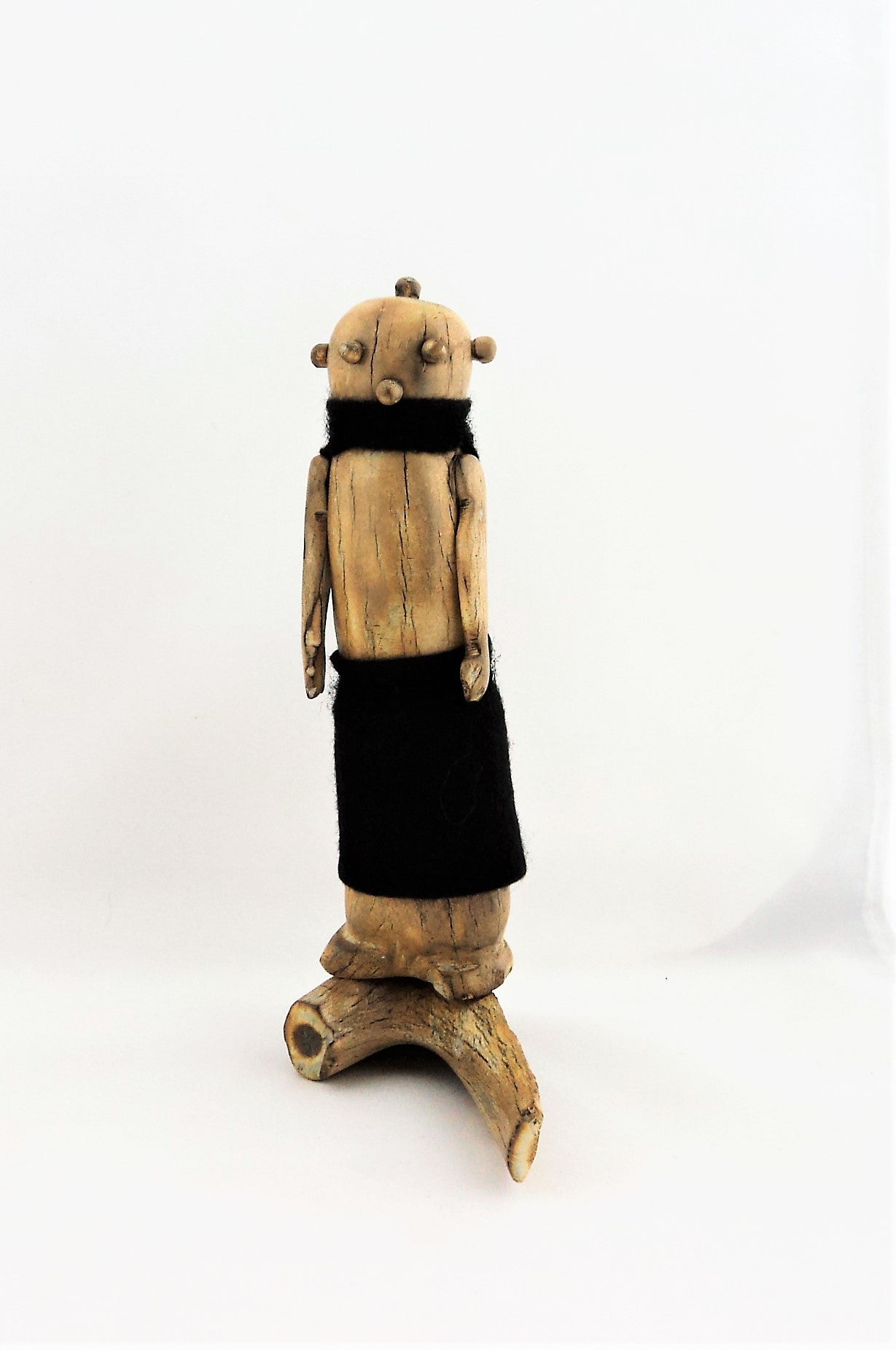 Antler Bone Carved Mudhead Kachina