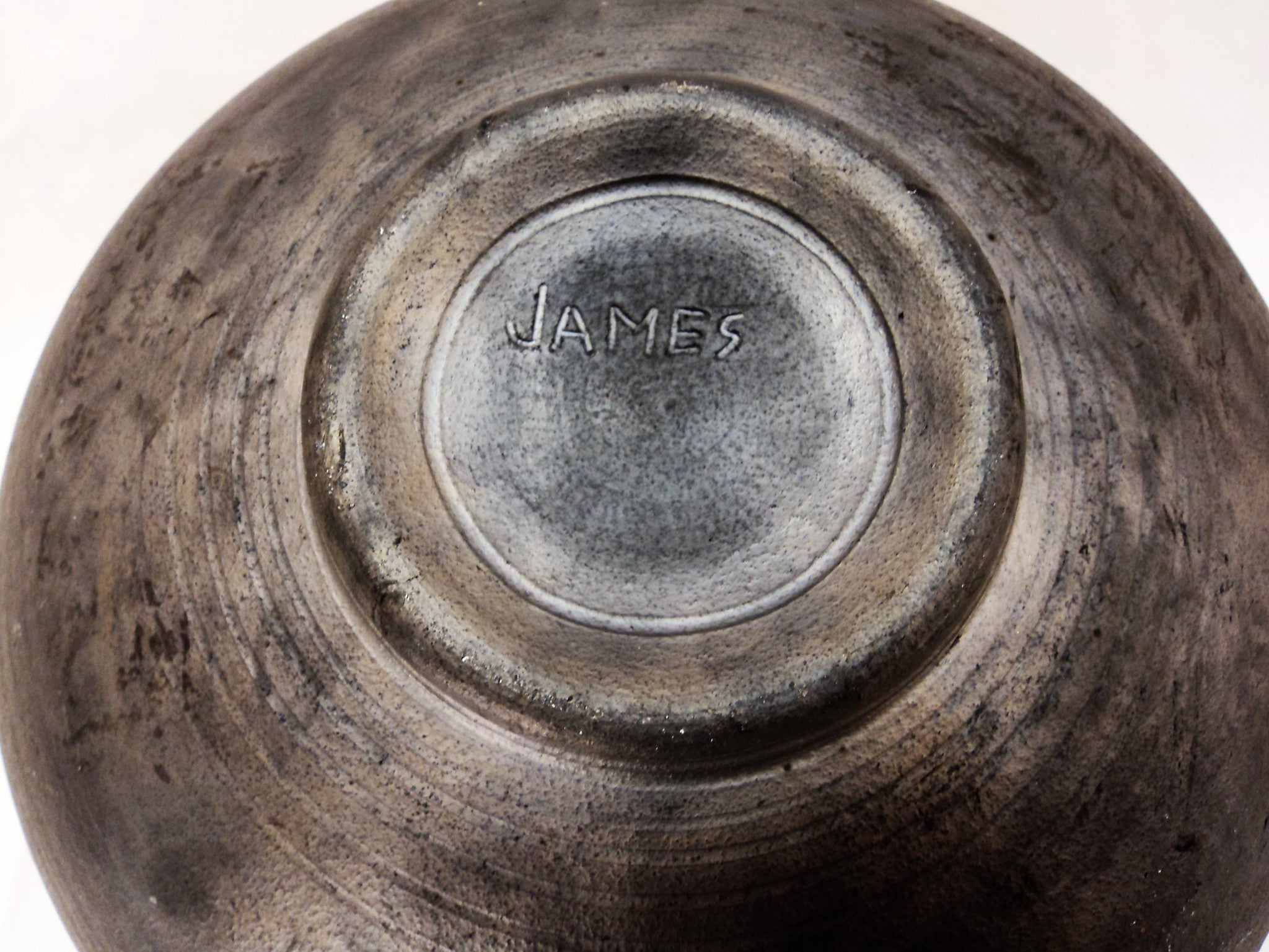 Signed James Raku Pottery Vessel Pair