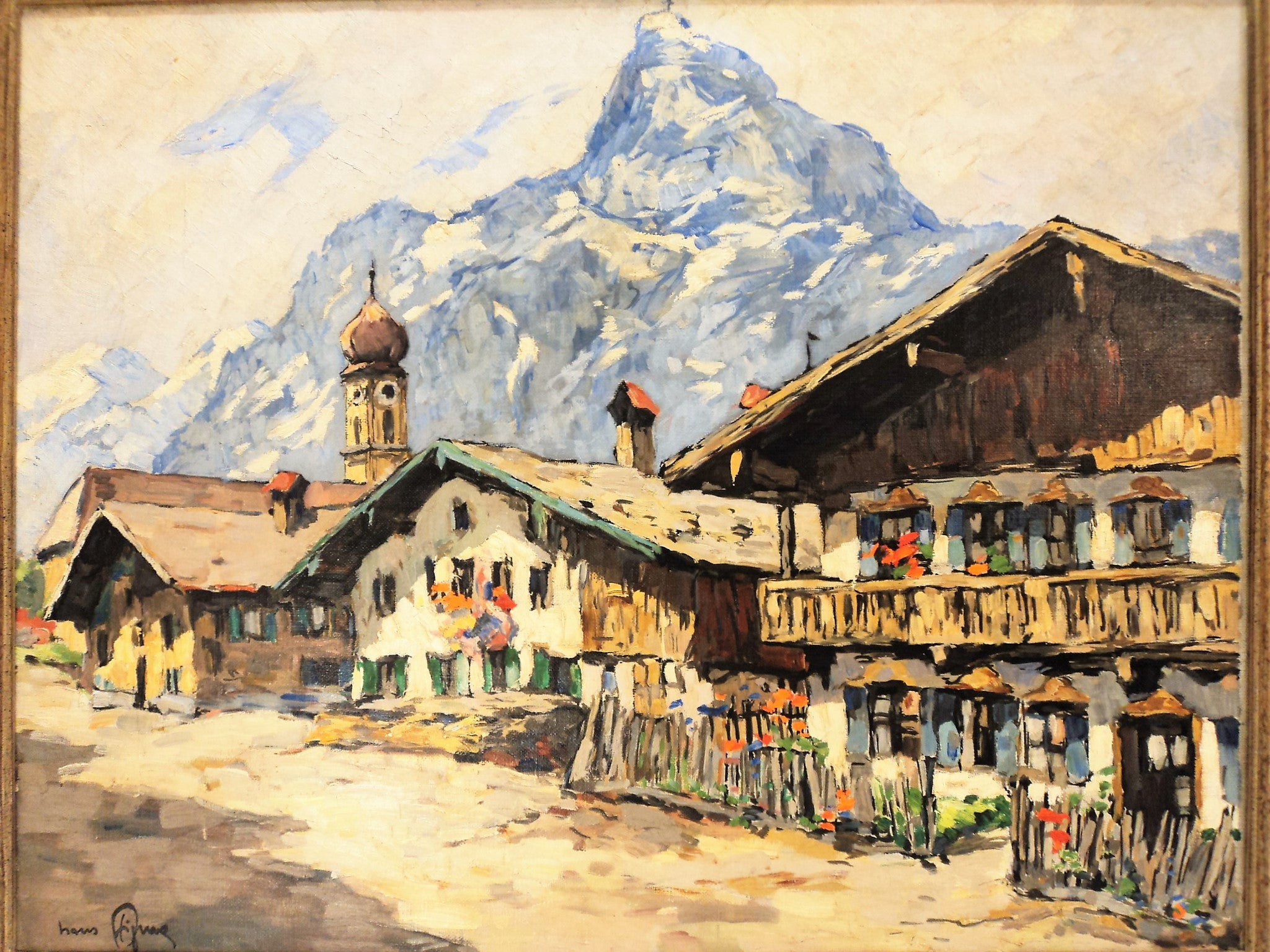 Hans Figura (1898-1978) Zermatt Oil Painting