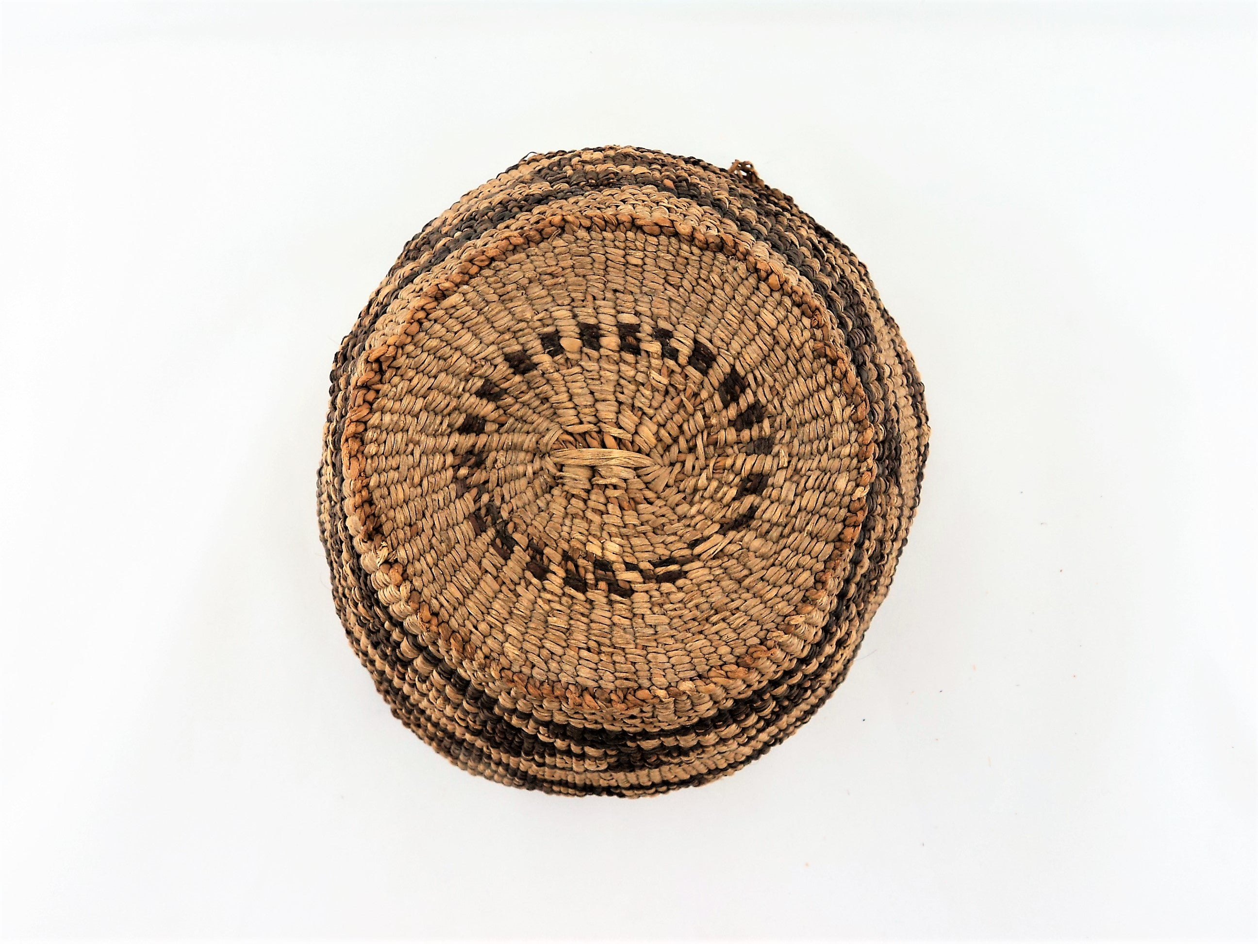 Antique c1890 Hupa Yurok Basketry Hat